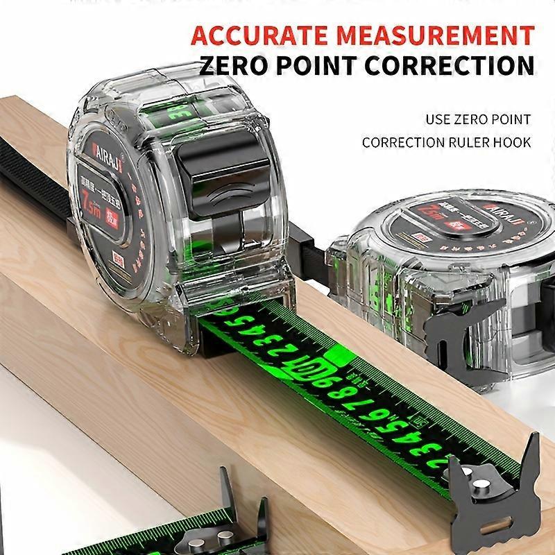 High-Precision Self-Locking Fluorescent Steel Tape Measure Set - 7.0meter, Durable, Wear-Resistant, Anti-Drop With Circle Feature