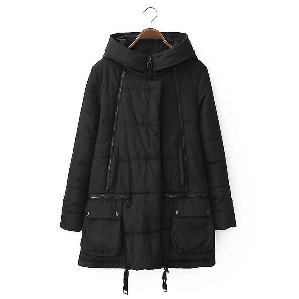 Vinter Løs Plus Size Kvinde Midt Lang Bomuld Coat