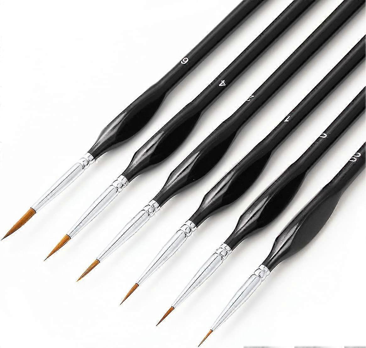 6pcs Detail Pinsel Set Künstler Miniatur Pinsel Fine Tip Professional (c-g-3)