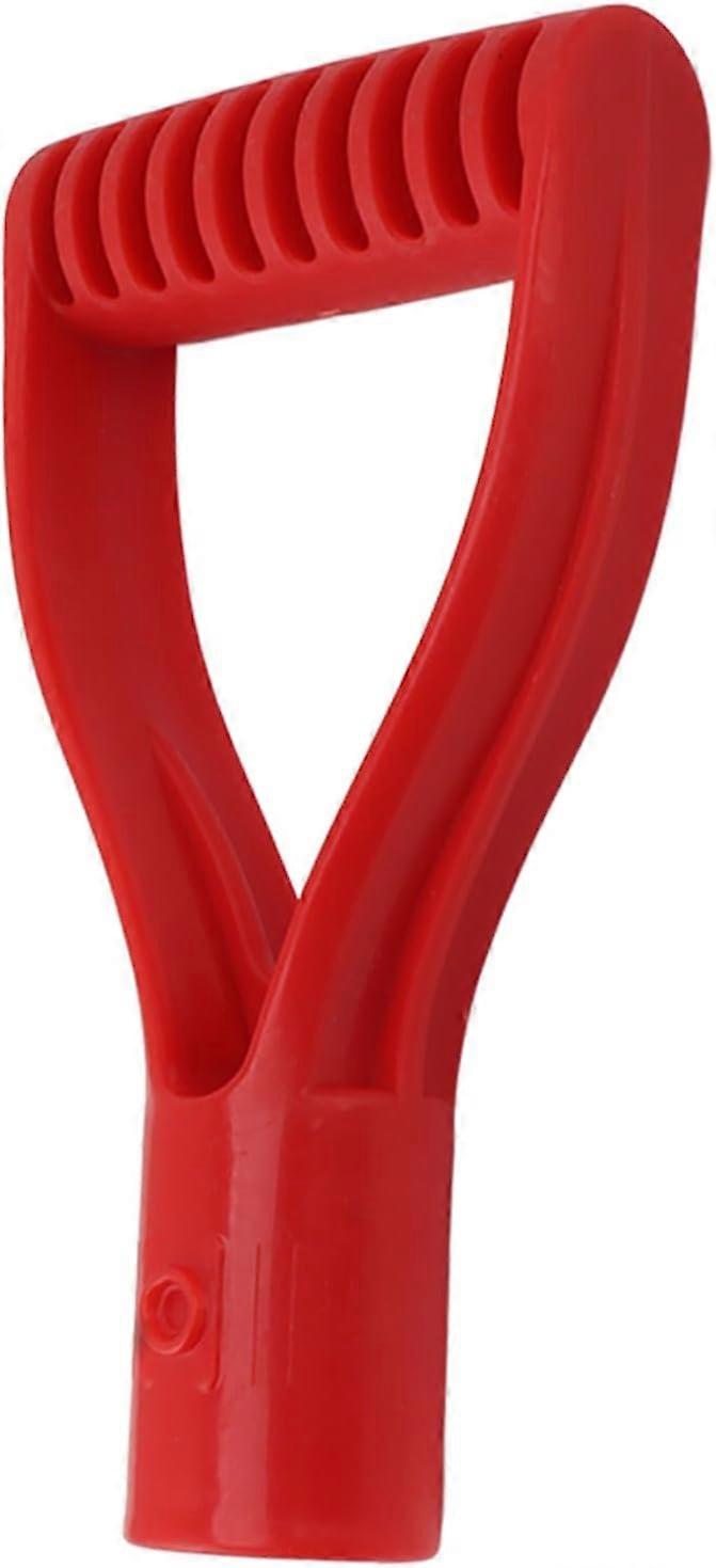 Spade Handle Plastic, 32mm Inner Diameter D Grip Handle Shovel Handle Replacement Snow Shovel Digging Raking Tools (Red)