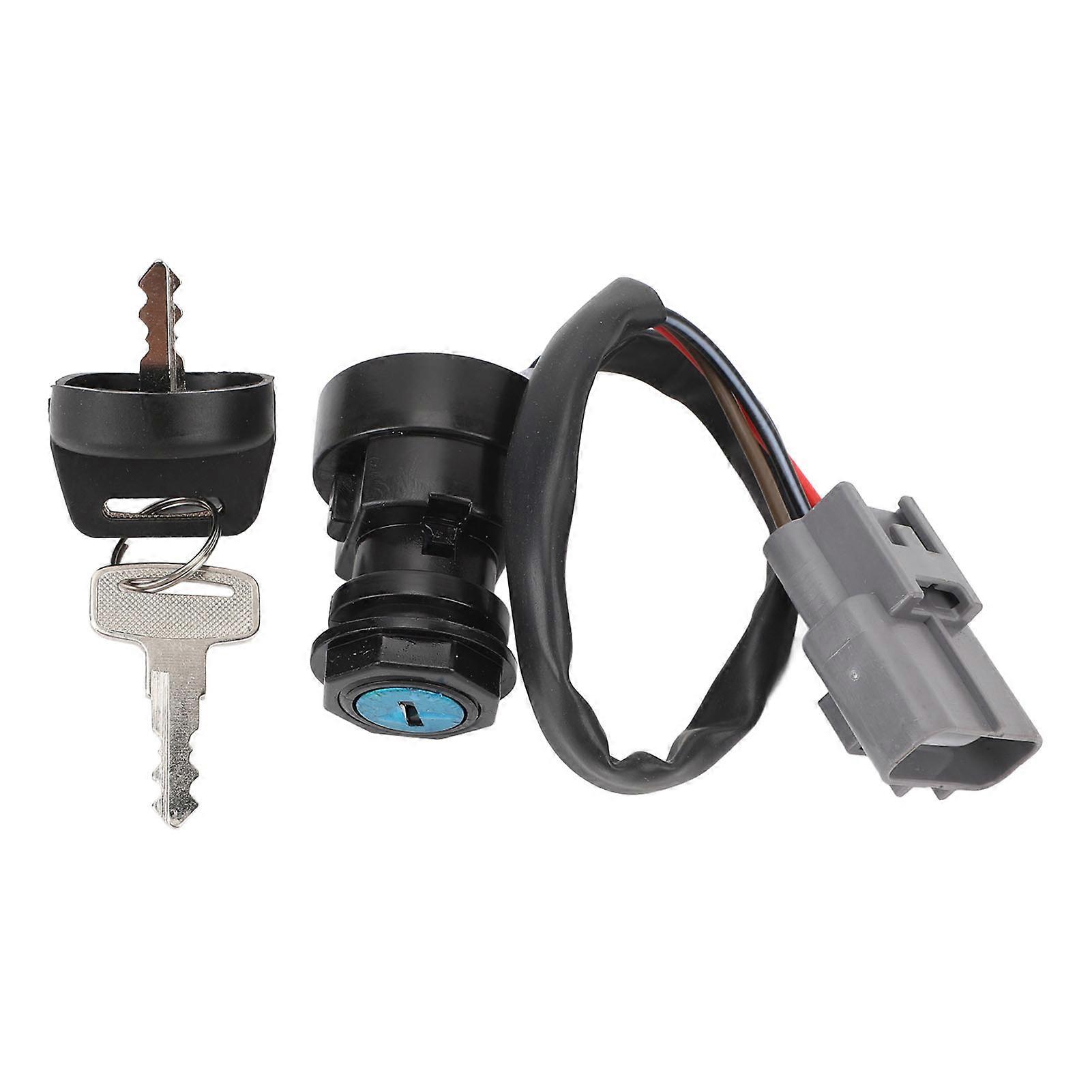 3 Wire ATV Ignition Switch with Key Stable Performance Ignition Starter Switch for Grizzly 700 YFM700 FI