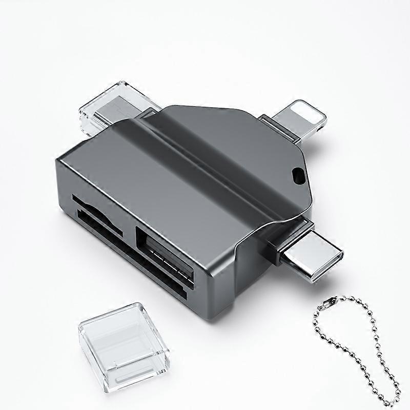 7 In 1 Multi-function OTG Card Reader for iPhone PF-70 Black