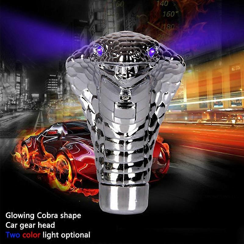 Car Interior Cobra personality car manual gear head LED light refitting gear handle head general gear lever wave stick head shift knob