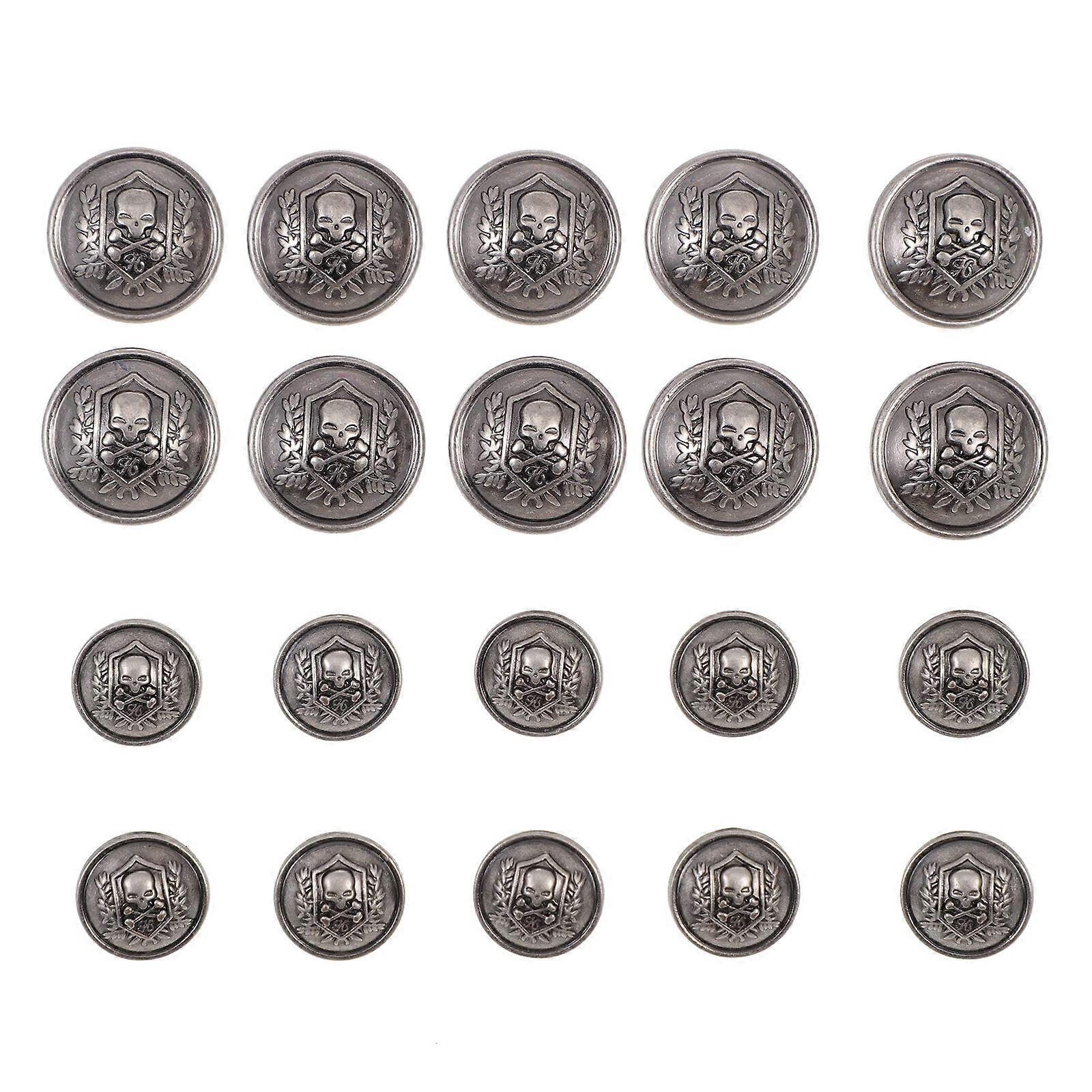 20pcs Alloy Round Button Clothing Button Delicate Suit Buttons Jean Buttons