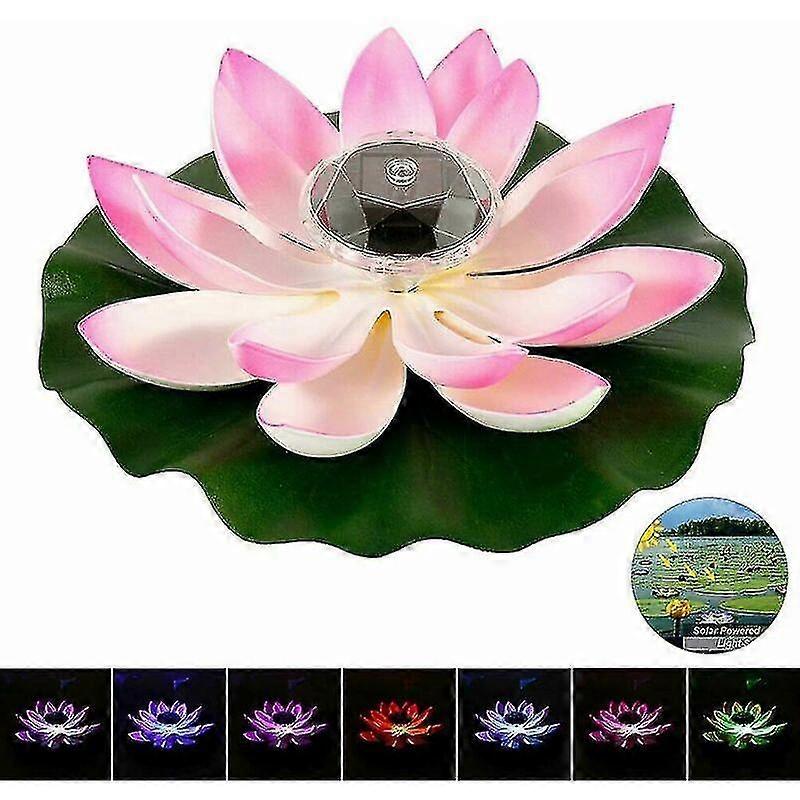 Aurinkovoima johti "lootuskukkakukka kelluva lampi uima-altaan yövalo