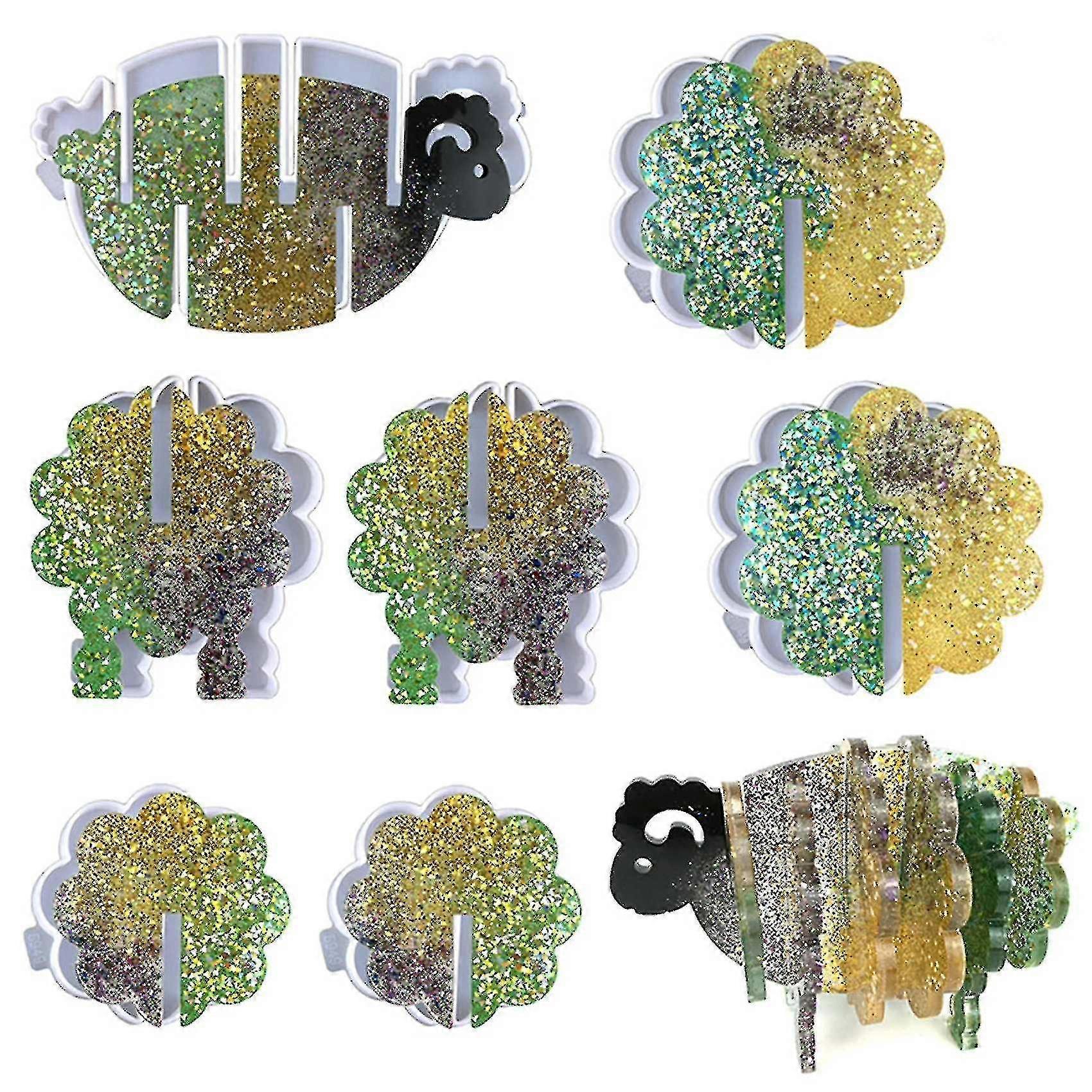 Diy Animal Sheep Coaster Silicone Mold Bracket Set