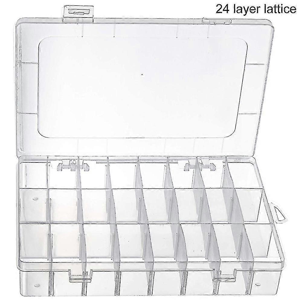Organizer Box With Adjustable Dividers, 15/24/36 Compartment Organizer Clear Storage Container For Bead Organizer, Fishing Tackles, Felt Board And Jew