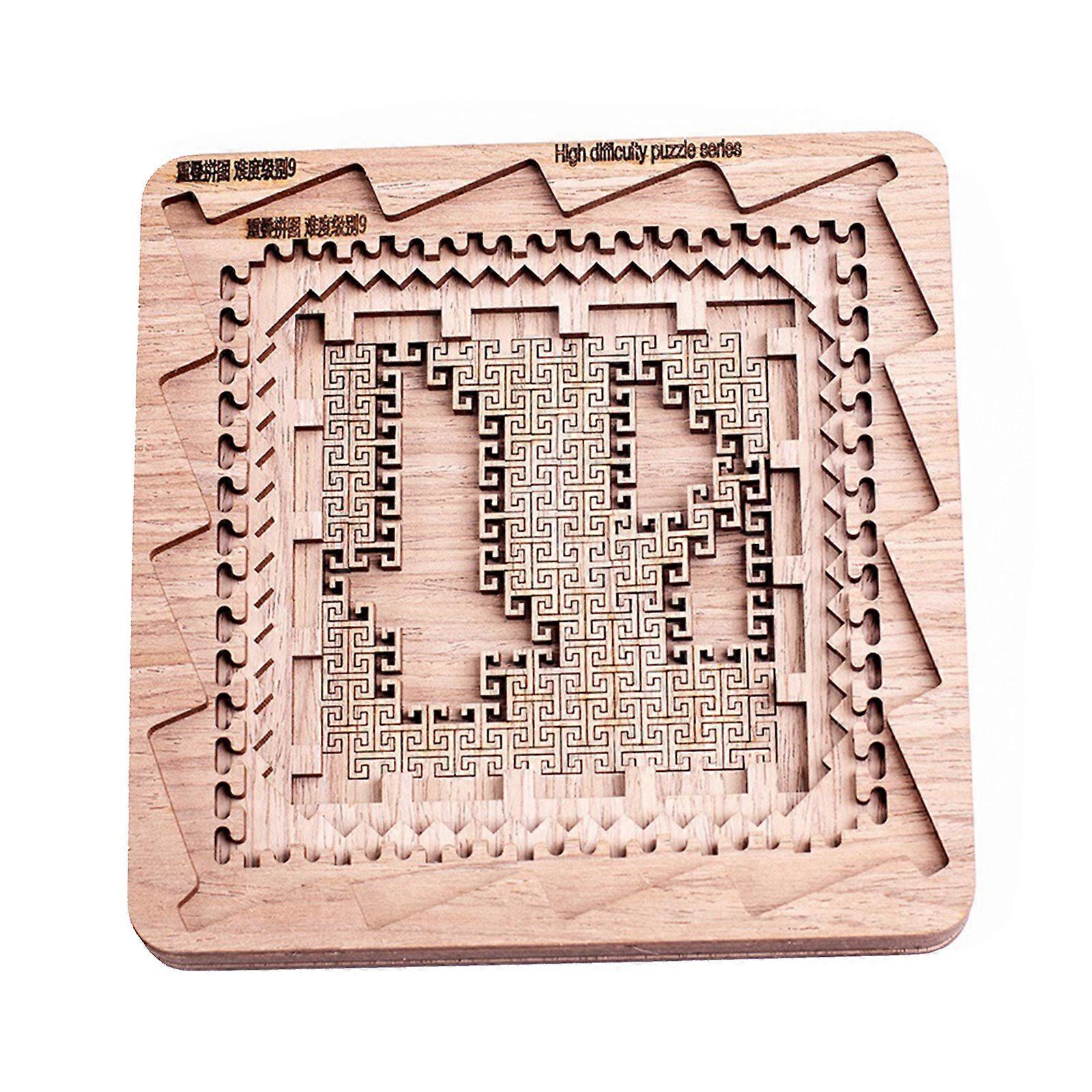 Pre-cut 3D Wood Puzzle Game Board with Round Edge Students Learning Toy Gift