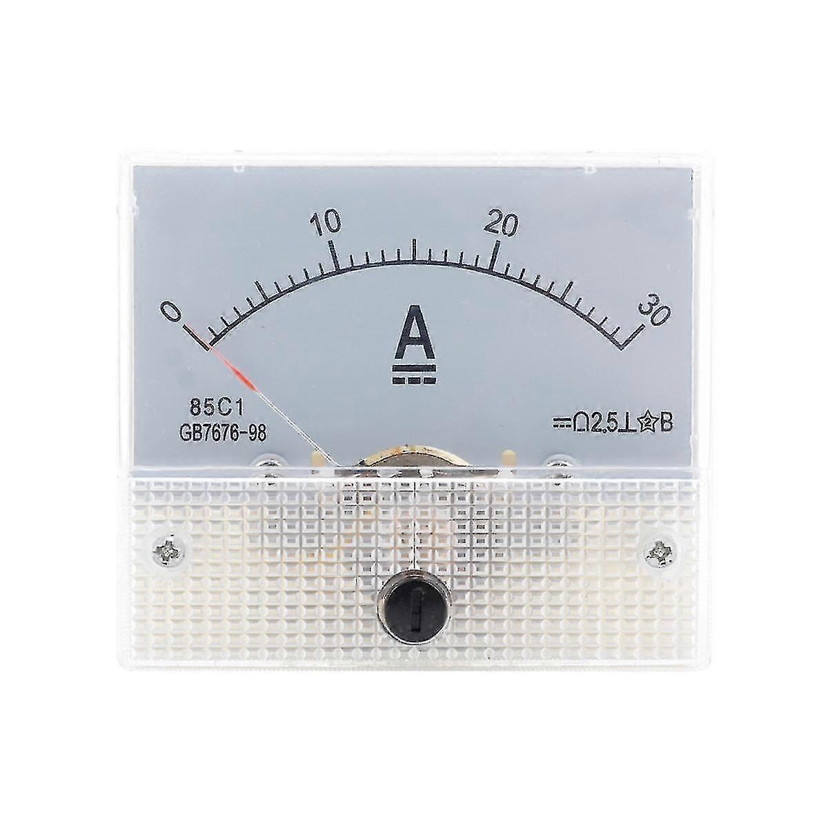 85C1-DC 30A Gleichstrom-Voltmeter-Zeigerkopf-Analog-Amperemeter-Einbaumessgerät <br>