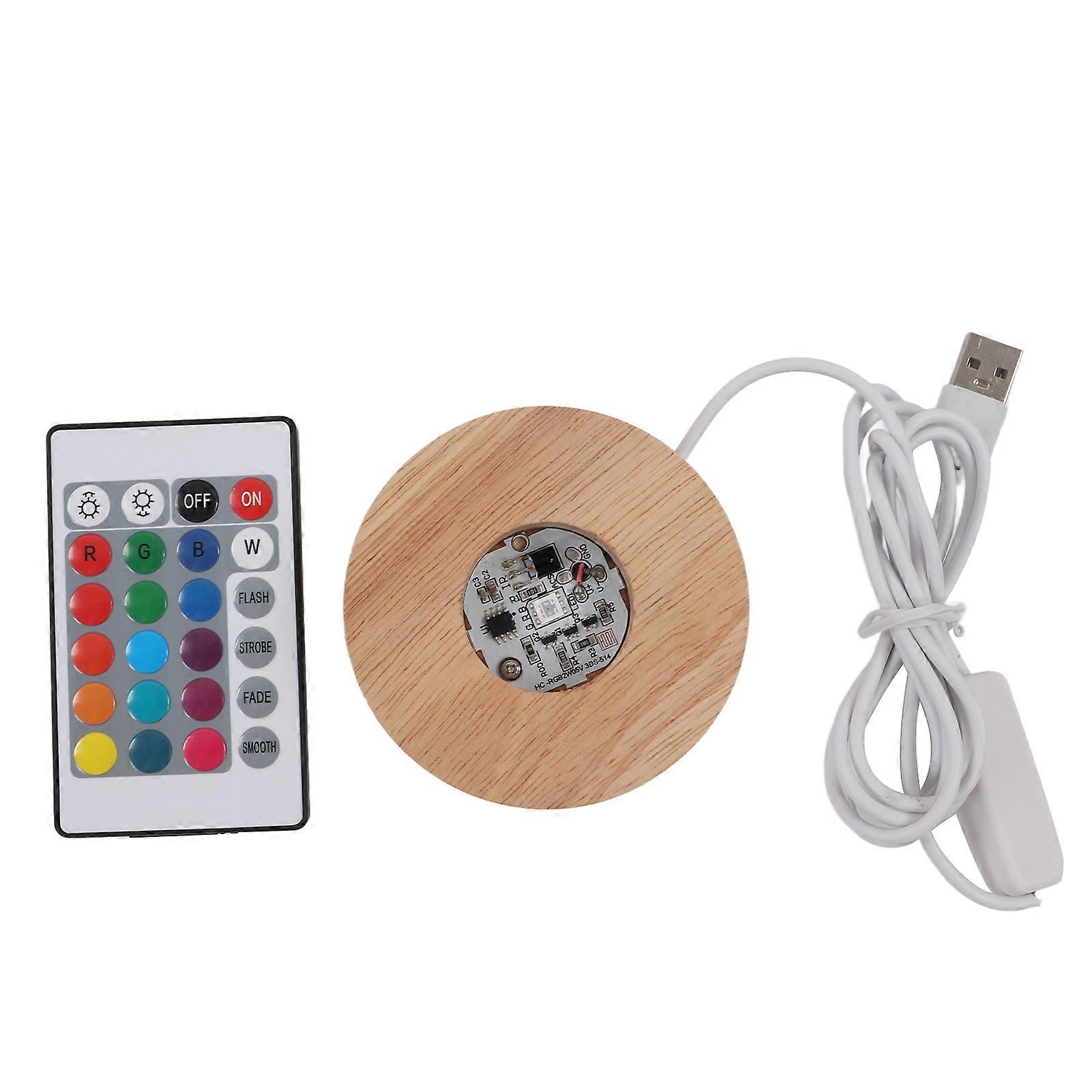 LED Light Base Wood Material Eco Friendly Elegant Style Sturdy Durable Wide Application Color LED Base