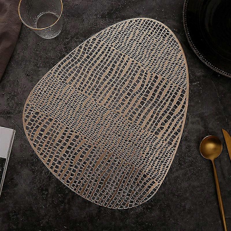 Pvc Placemat Egg-shaped Heat Insulation Coaster For Dining Table, E