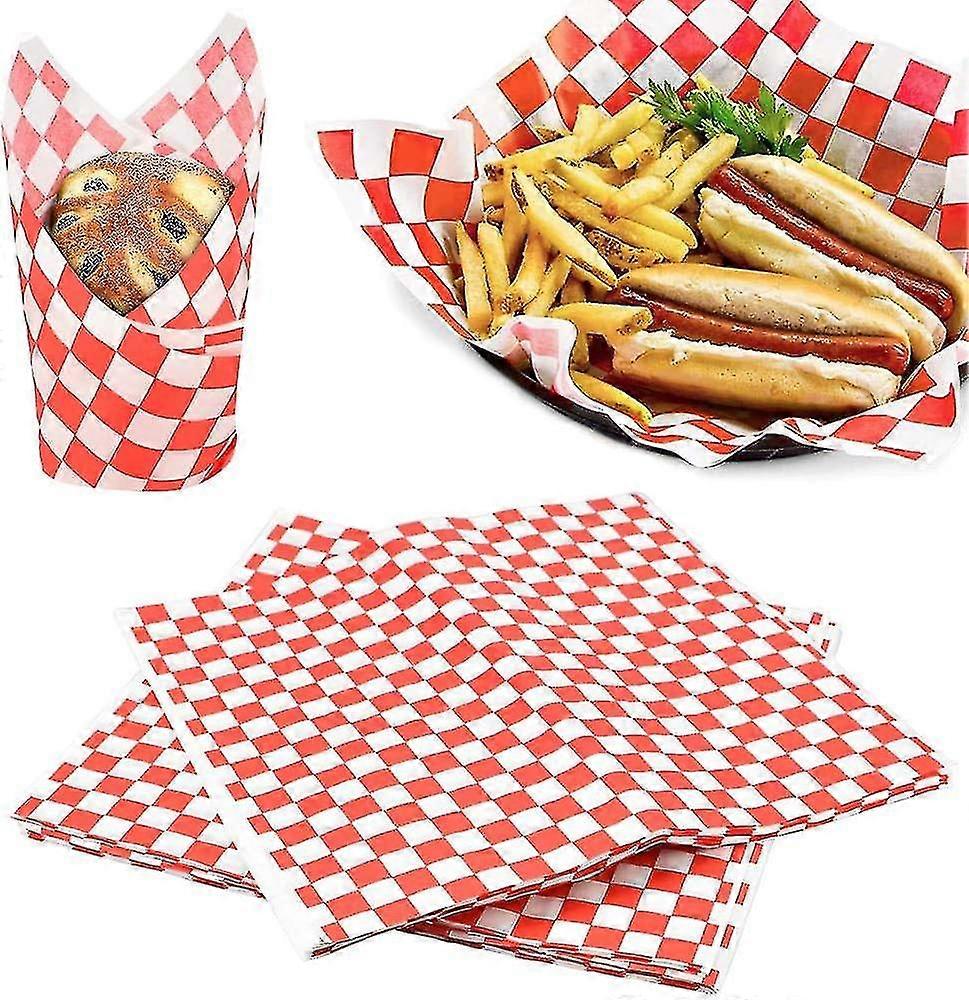 100 قطعة ورق تغليف الطعام الشحوم والدليل على ديلي ساندويتش التفاف ورقة الشمع ورق التغليف 11.02 * 10.24 بوصة للهامبرغر بيتزا الخبز اللحوم Friuit كيتشن كام