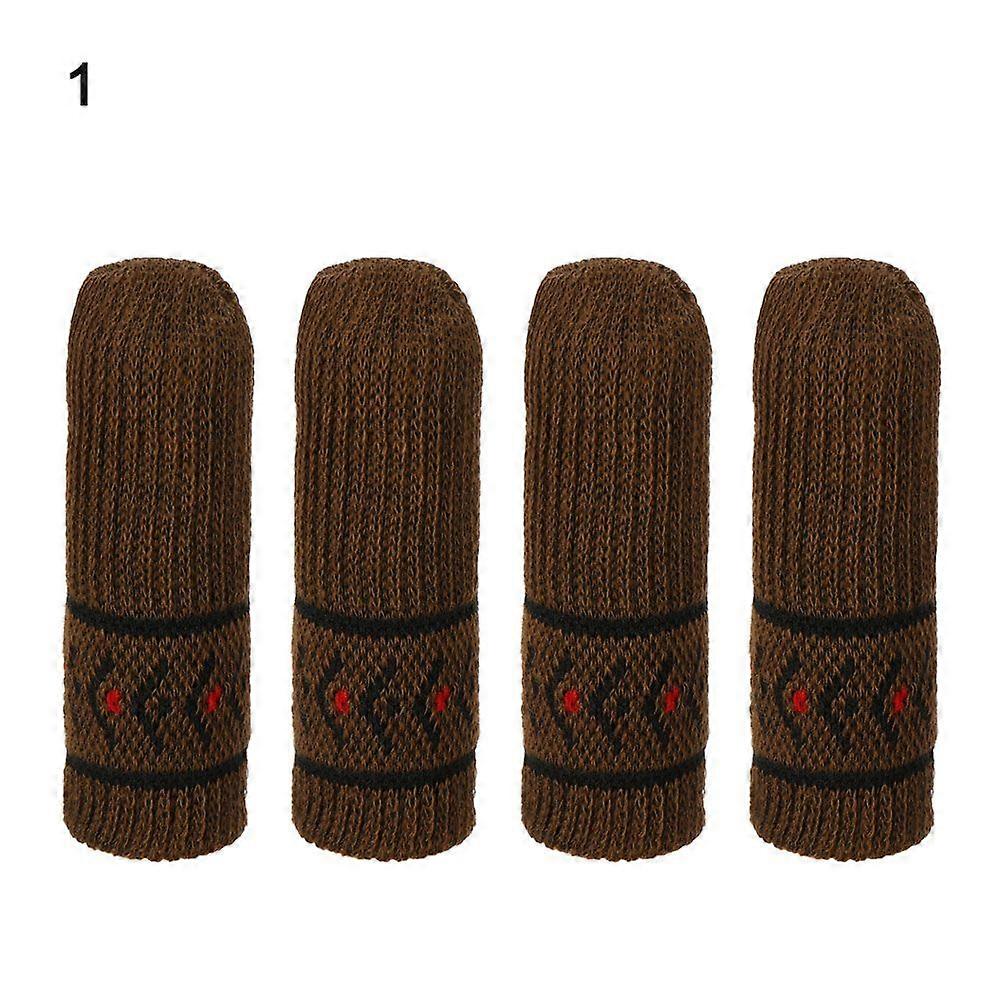 4PCS καθολική προστατευτική περίπτωση καλτών ποδιών πλέξιμο καρέκλα ποδιού κάλυψη ποδιών αντιολισθητική εγχώρια διακόσμηση επίπλων πατωμάτων