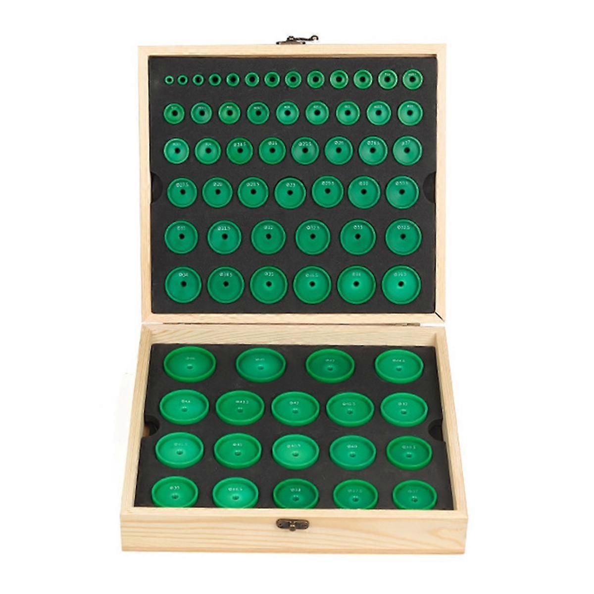Heavy Duty 68PCS Watch Press Dies Set Round Deep Curved Watch Crystal Watch Back Pressing Tools for Watchmakers