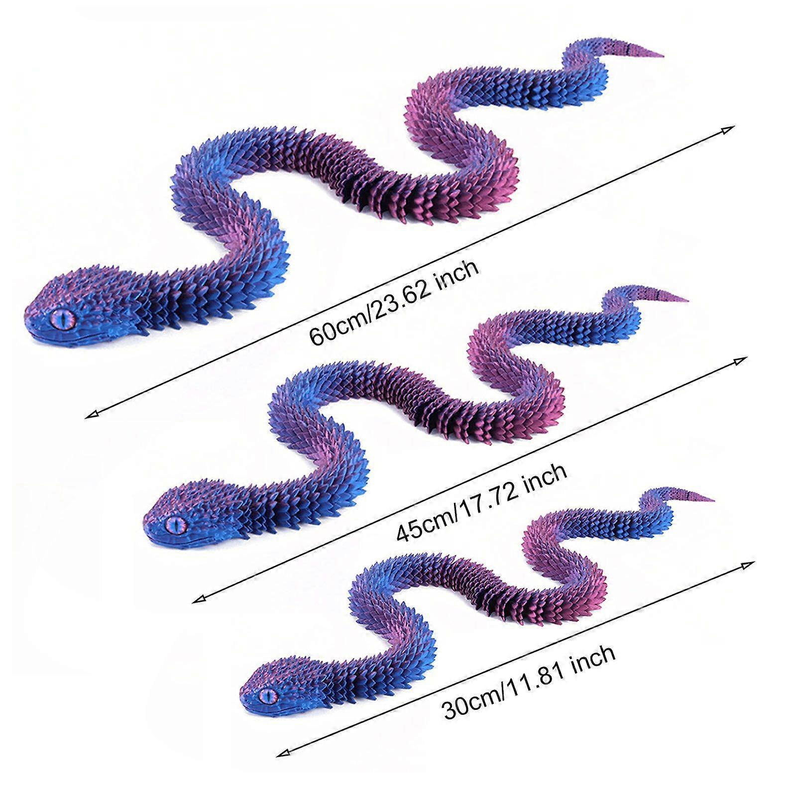 3D Printed Snake Figurine Movable Joints Snake Figure Articulated ...