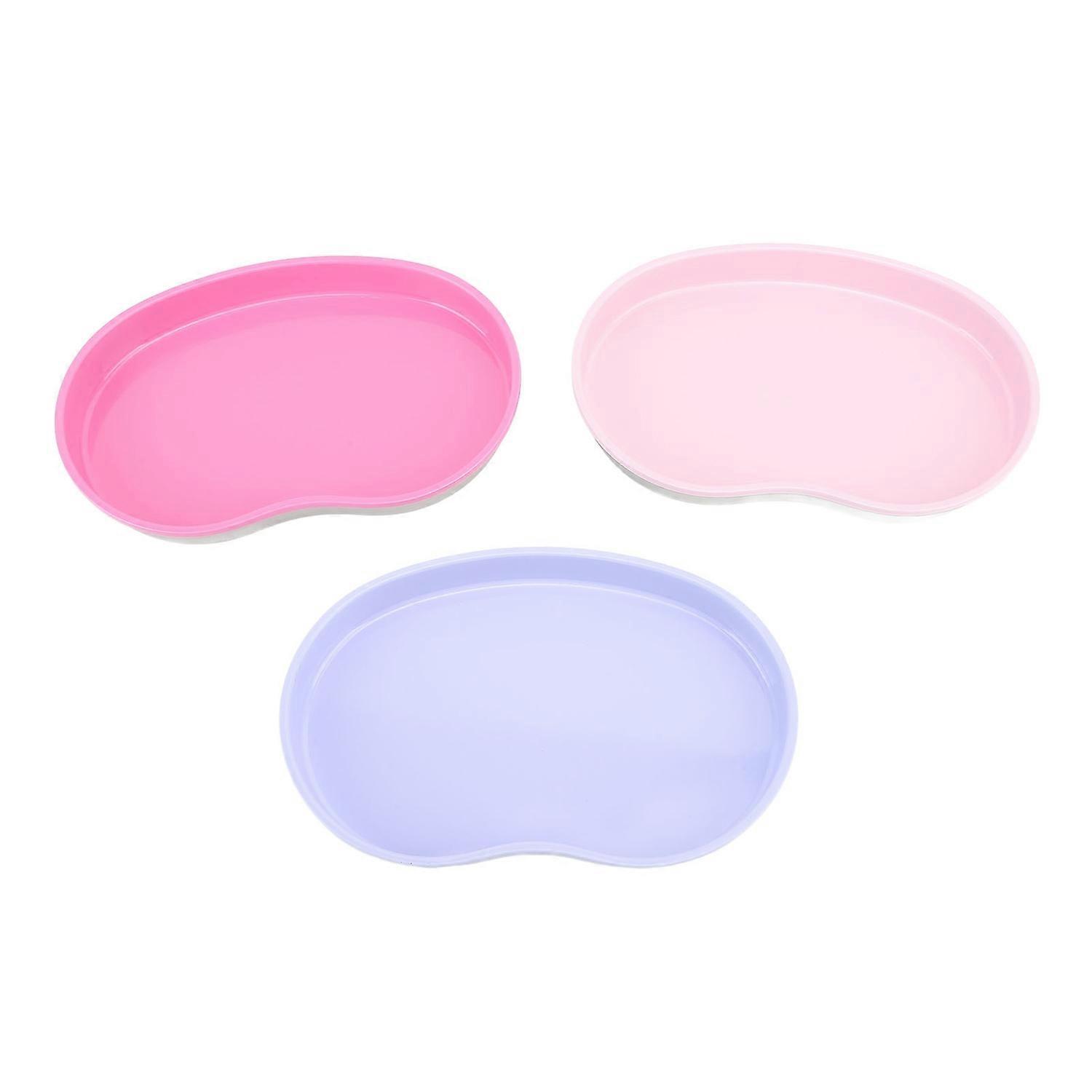 3PCS Stainless Steel Decorative Tray Multipurpose Stackable Nail Tool Tray Clutter Serving Platter f