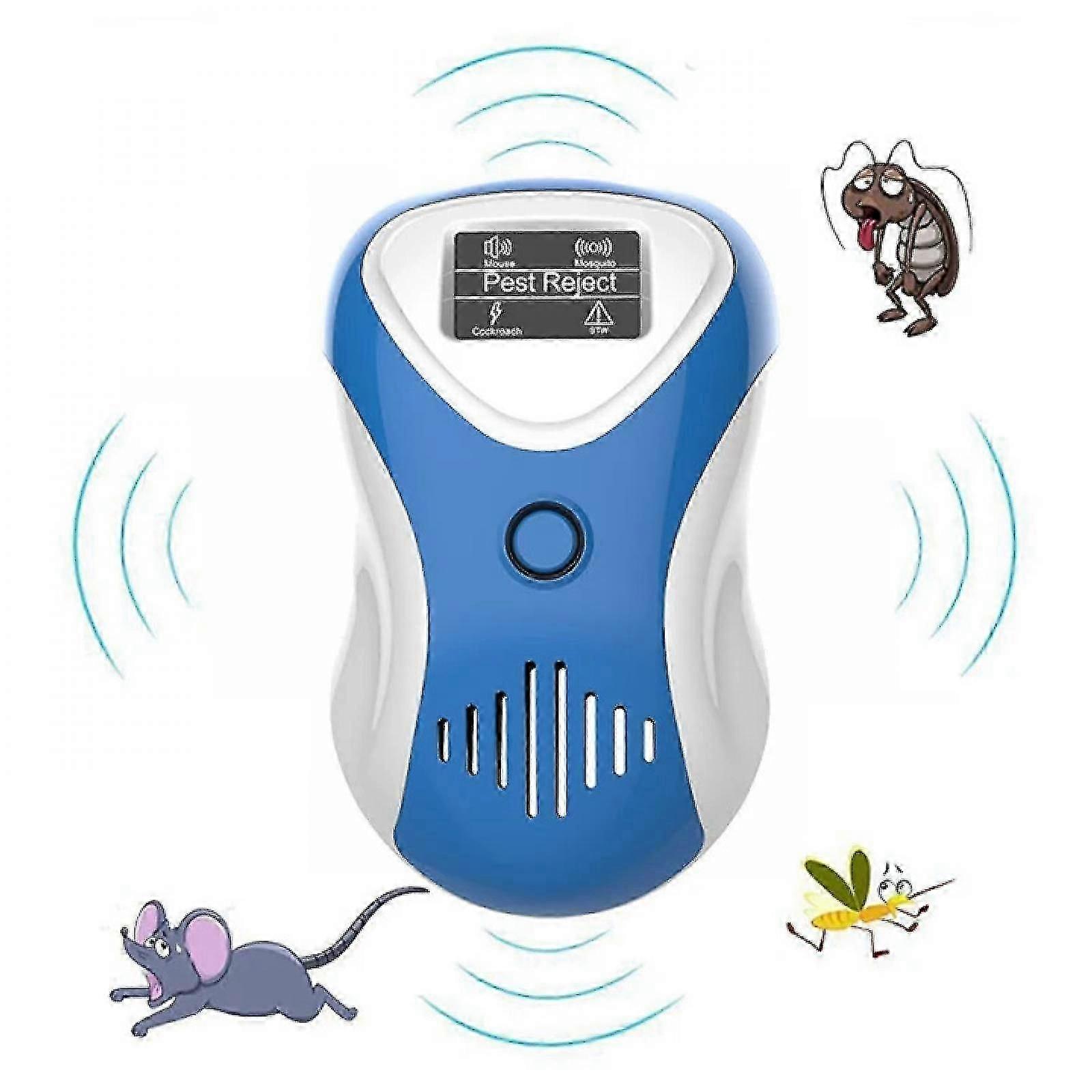 New 2024 Powerful Mouse Repellent - With Lcd Display - Indoor And Outdoor - Electronic Ultrasonic Pest Repellent - Electromagnetic Wave Pest Repellent