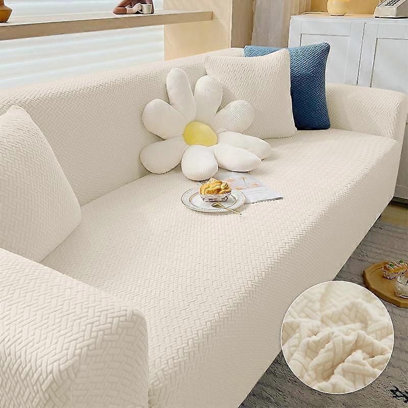 Jacquard Elastic Sofa Covers Slipcover For Living Room Stretch Polar Fleece Armchair 1 /2 /3 /4 Seater Corner Couch Cover L Shape