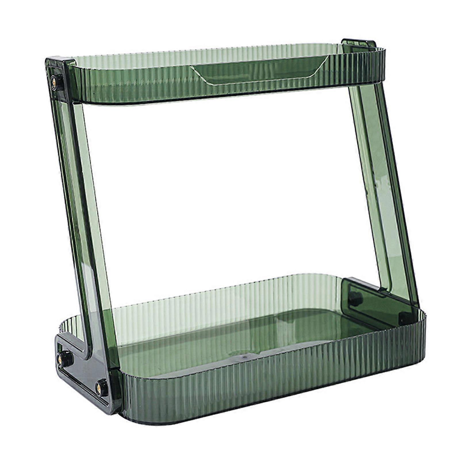 Practical 2Layer Storage Shelf Organization Support Rack Efficient Storage Rack for Organizing Cookware and Utensils  Green