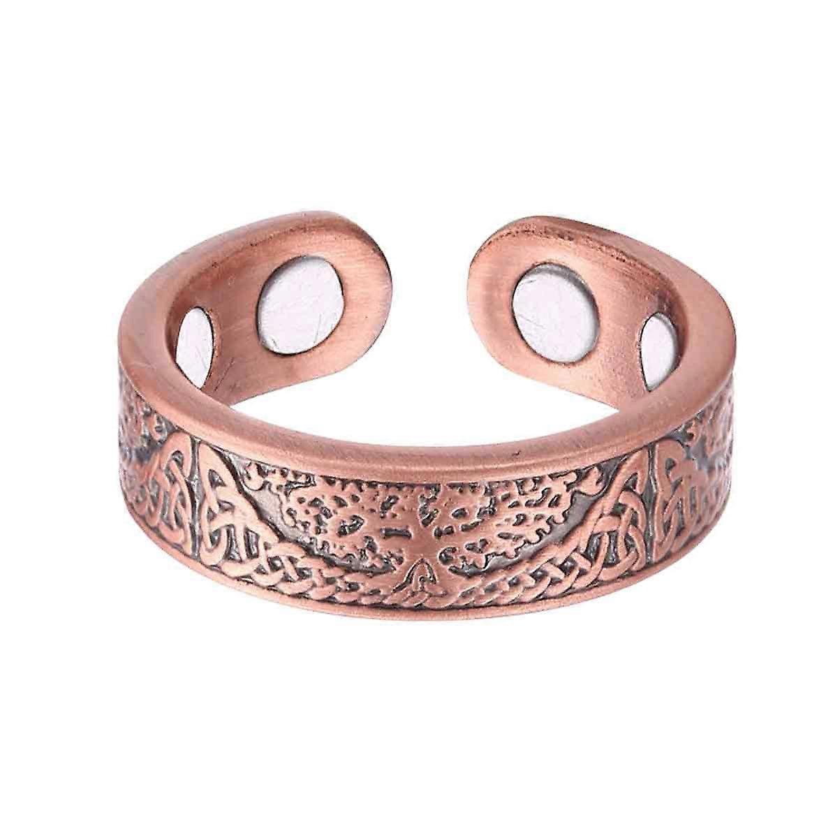 Copper Magnetic Ring for Pain Relief, Adjustable Copper Thumb Ring