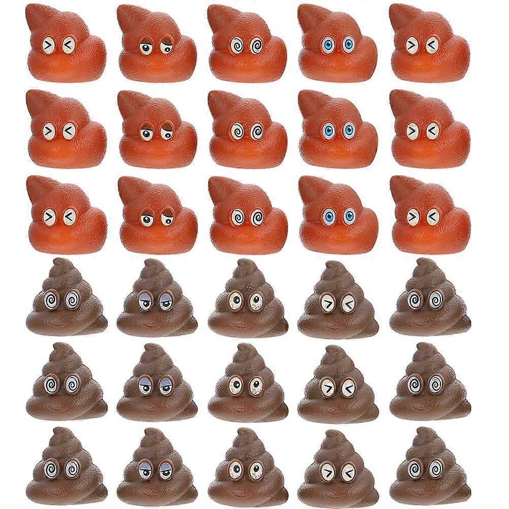 60Pcs偽のうんちおもちゃリアルなうんちおもちゃプラスチックうんちモデルゲーム投げおもちゃパーティーいたずらおもちゃ
