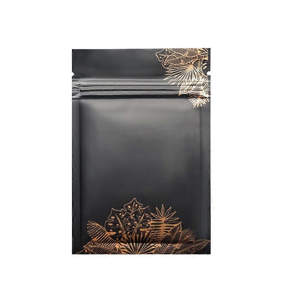 100 Pcs Gold Leaf Mylar Bags for Storage 3.1x4.7 Inches Durable Foil Bags Resealable for Food and Product Packaging