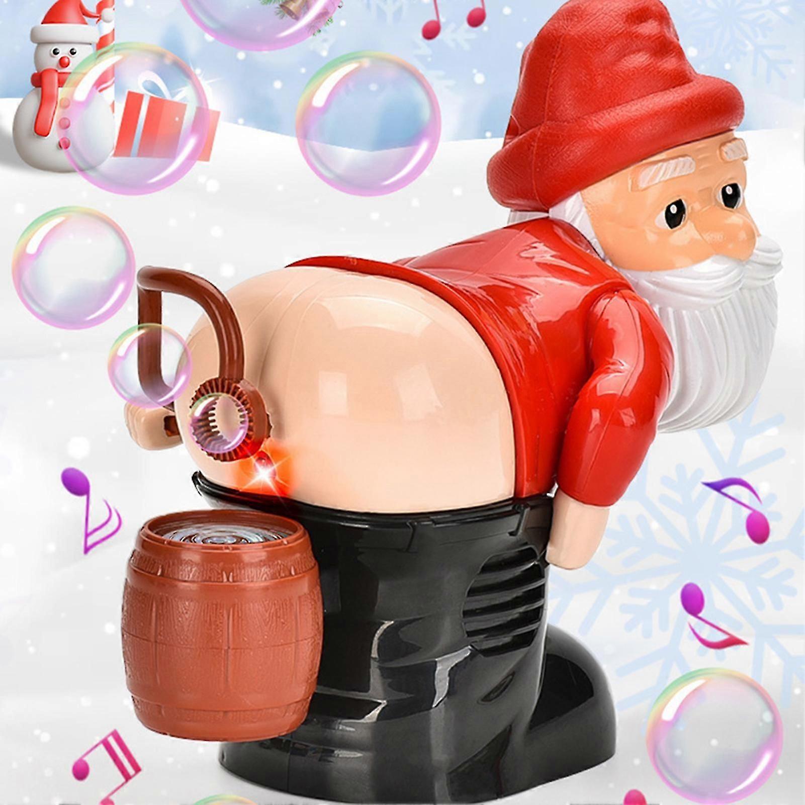 Automatic Bubble Machine with Music & Lights  Santa Bubble Blower Toy for Kids