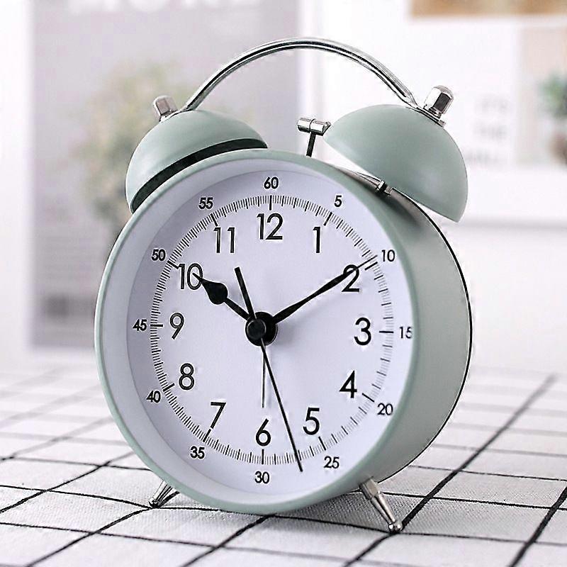 Analog Alarm Clock, 4 Inch Round Alarm Clock Non Ticking, Super Silent Alarm Clock, Simple Stylish Design for Desk/Bedroom