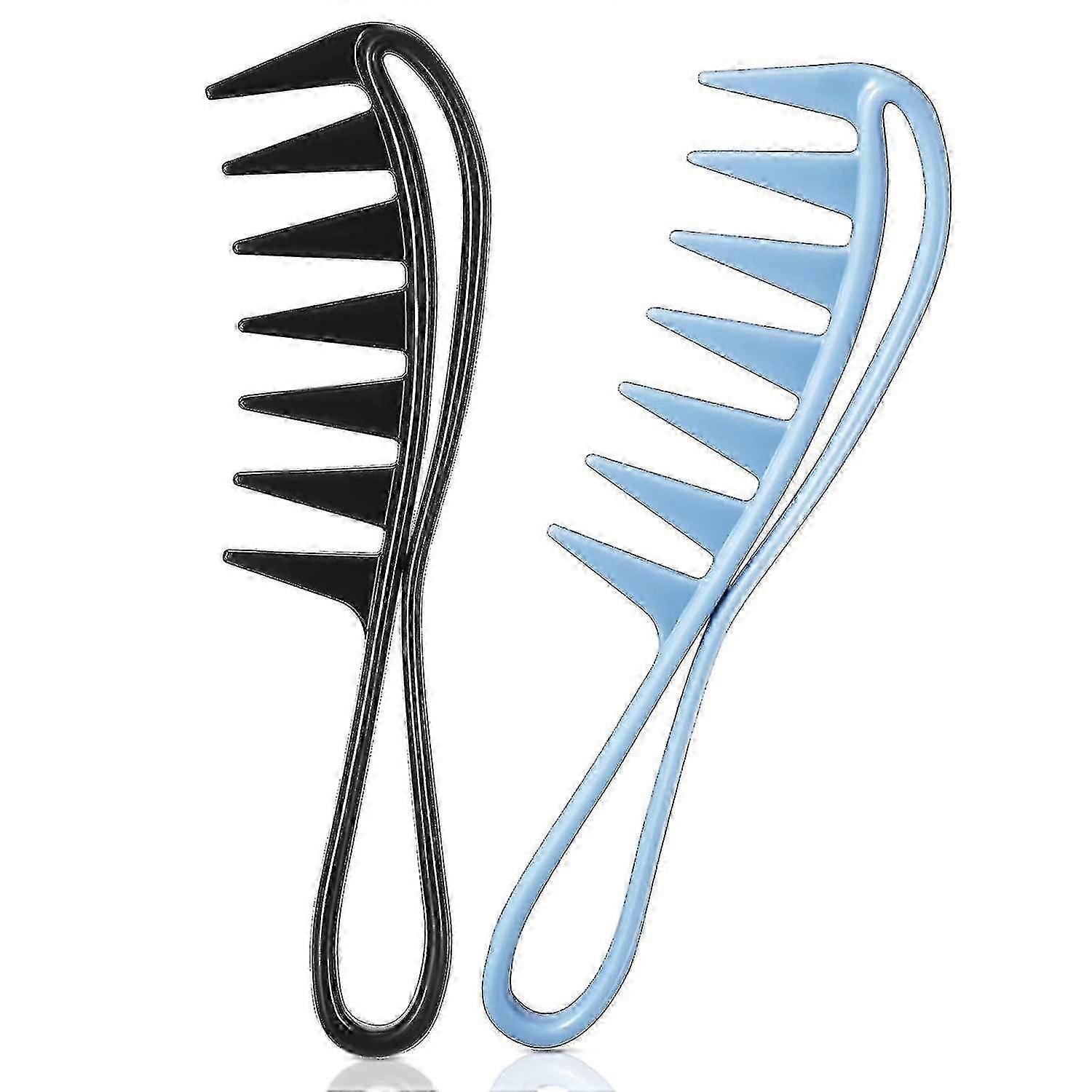 2 Wide Dentures Salon Large Combs Learning Kamm Broad Tooth Comb With Handle Gift