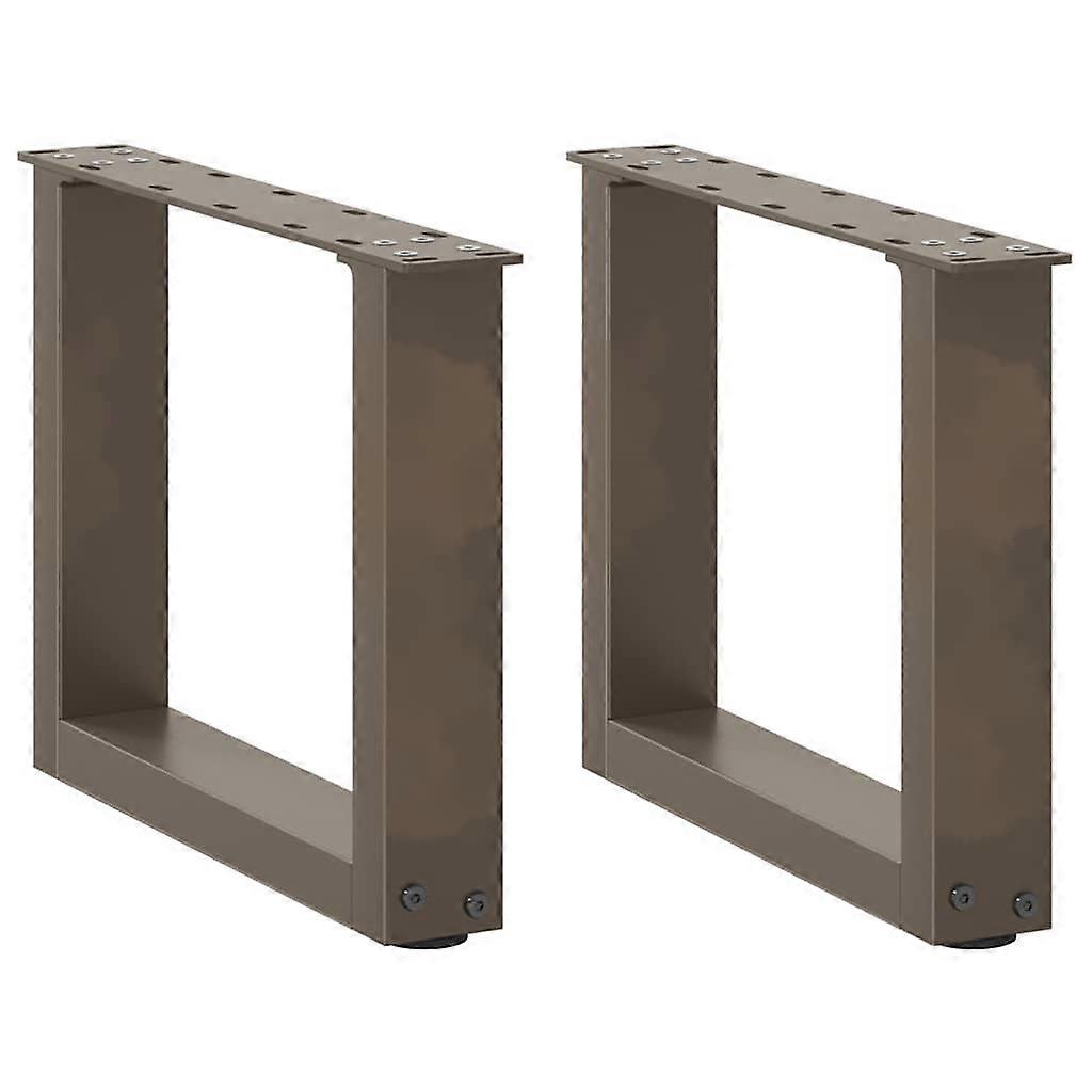 U 形咖啡桌腿 2 件天然钢 40x（30-31） cm 钢