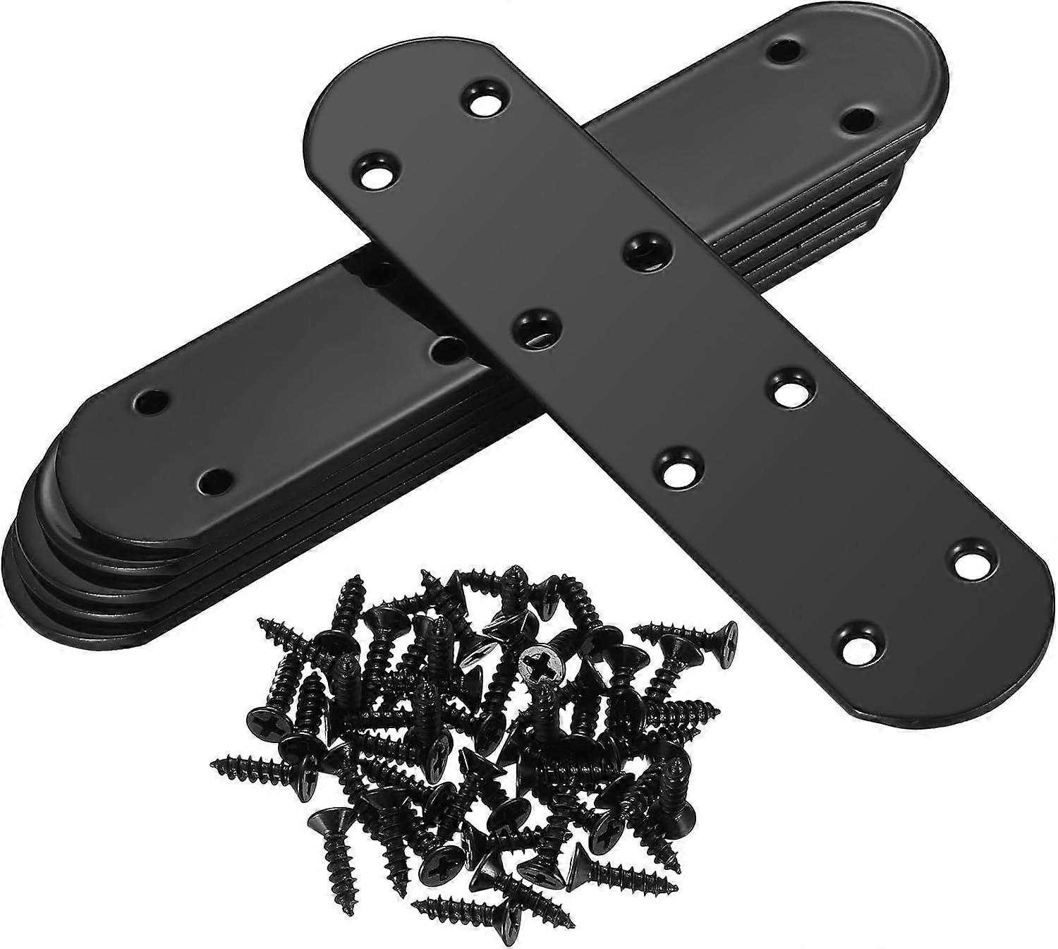 Pieces Perforated Plates Flat, Straight Fixing Bracket Flat Assembly, Flat Brackets, Flat Metal Angle Brackets, Metal Connection Plates Connector, 16