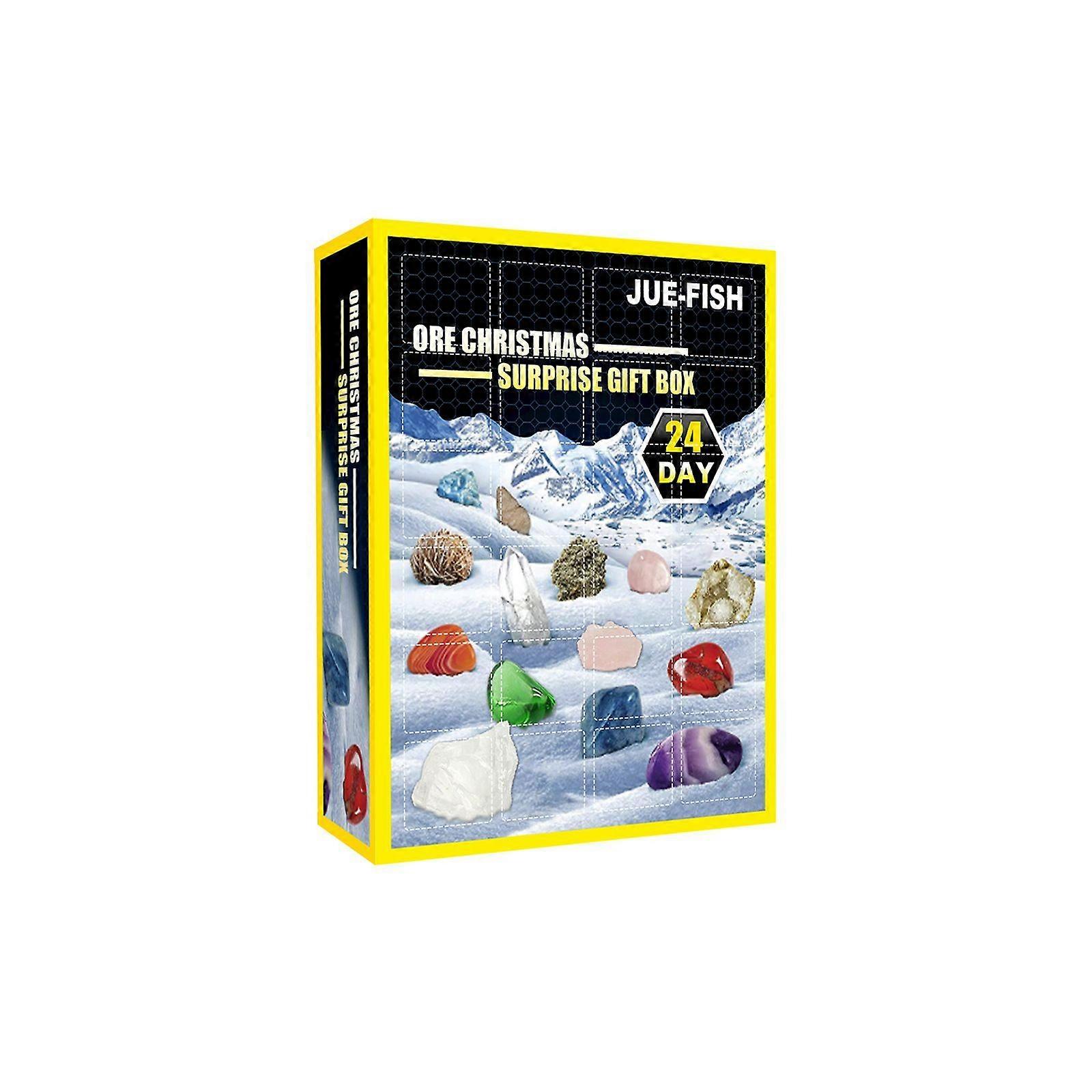 24 شبكة خام هدية مربع مجموعة متعددة الألوان للأطفال مربع أعمى لعبة عيد الميلاد 24 خام هدية مربع