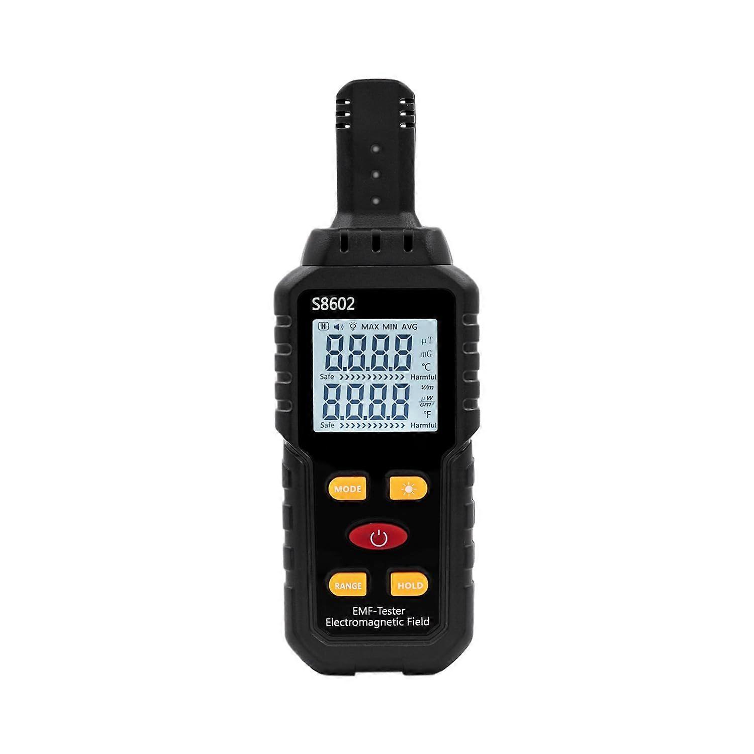 in 1 Digital EMF Detector, Portable Digital Radiation Detector with LCD Backlight for Inspecting Home, Office, Outdoor