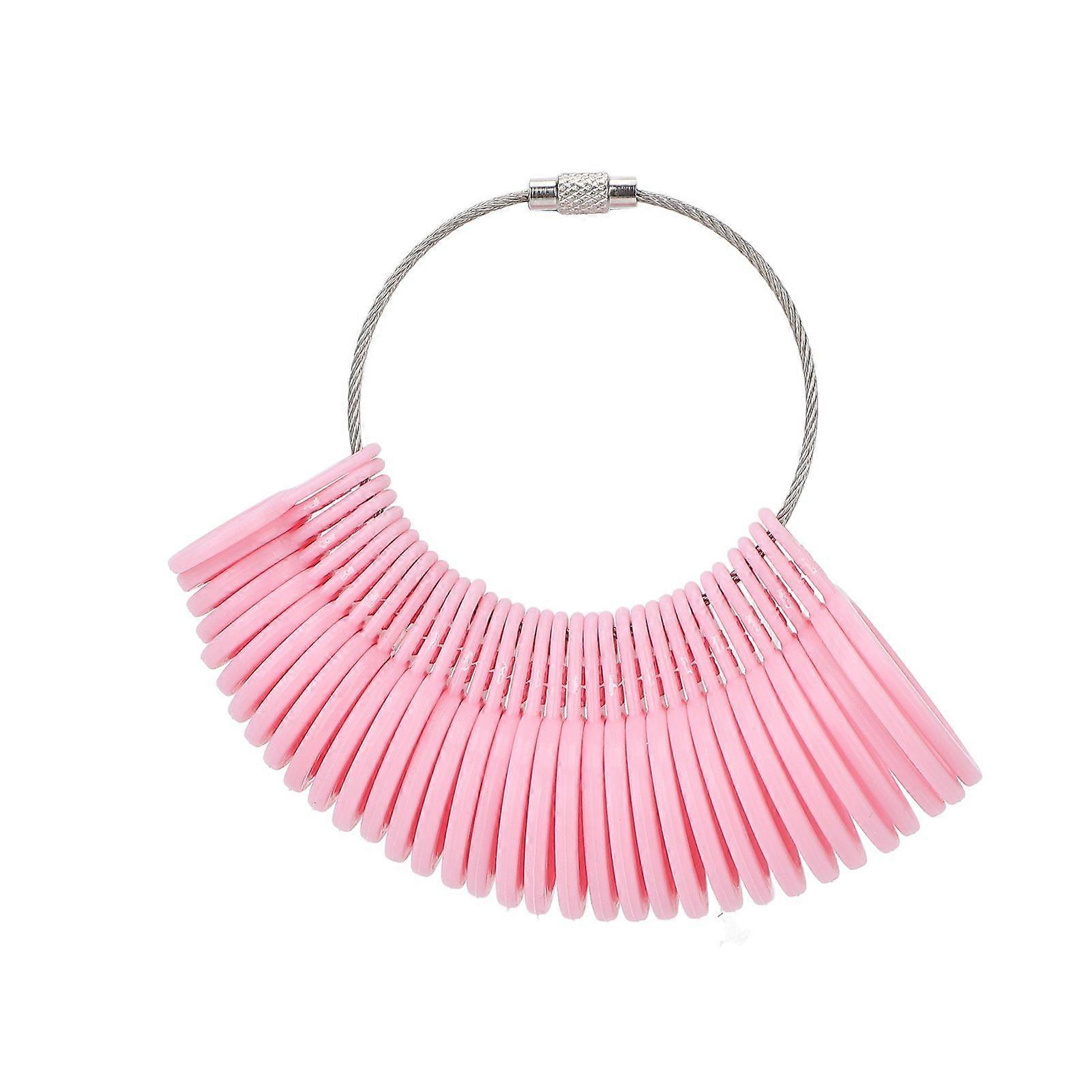 Finger Ring Size Measuring Tool Pink Professional Gauge High Accuracy for Jewelry Makers Workers Shops