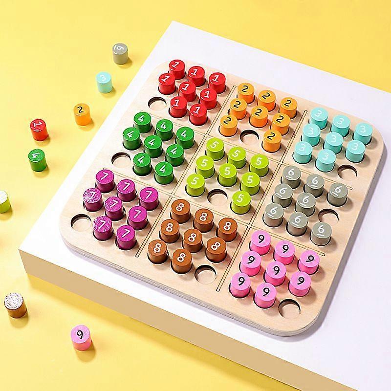 9 Square Grid Rainbow Sudoku Chess Children Concentration Memory Training Educational Toys