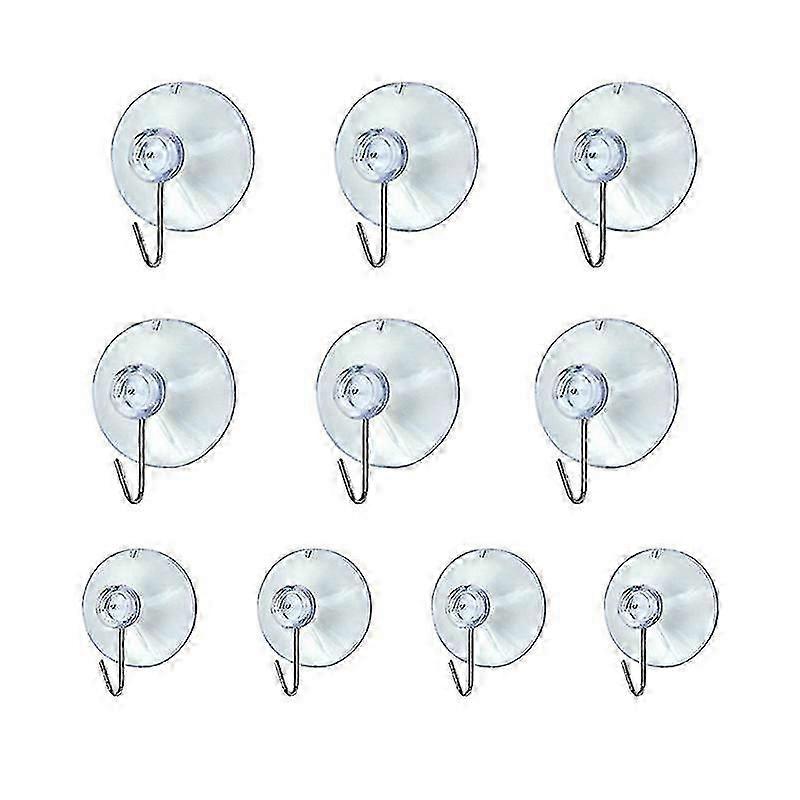 10 Windows Transparent Suction Cup Suction Cup Hook Clothes Jacket Metal Hook
