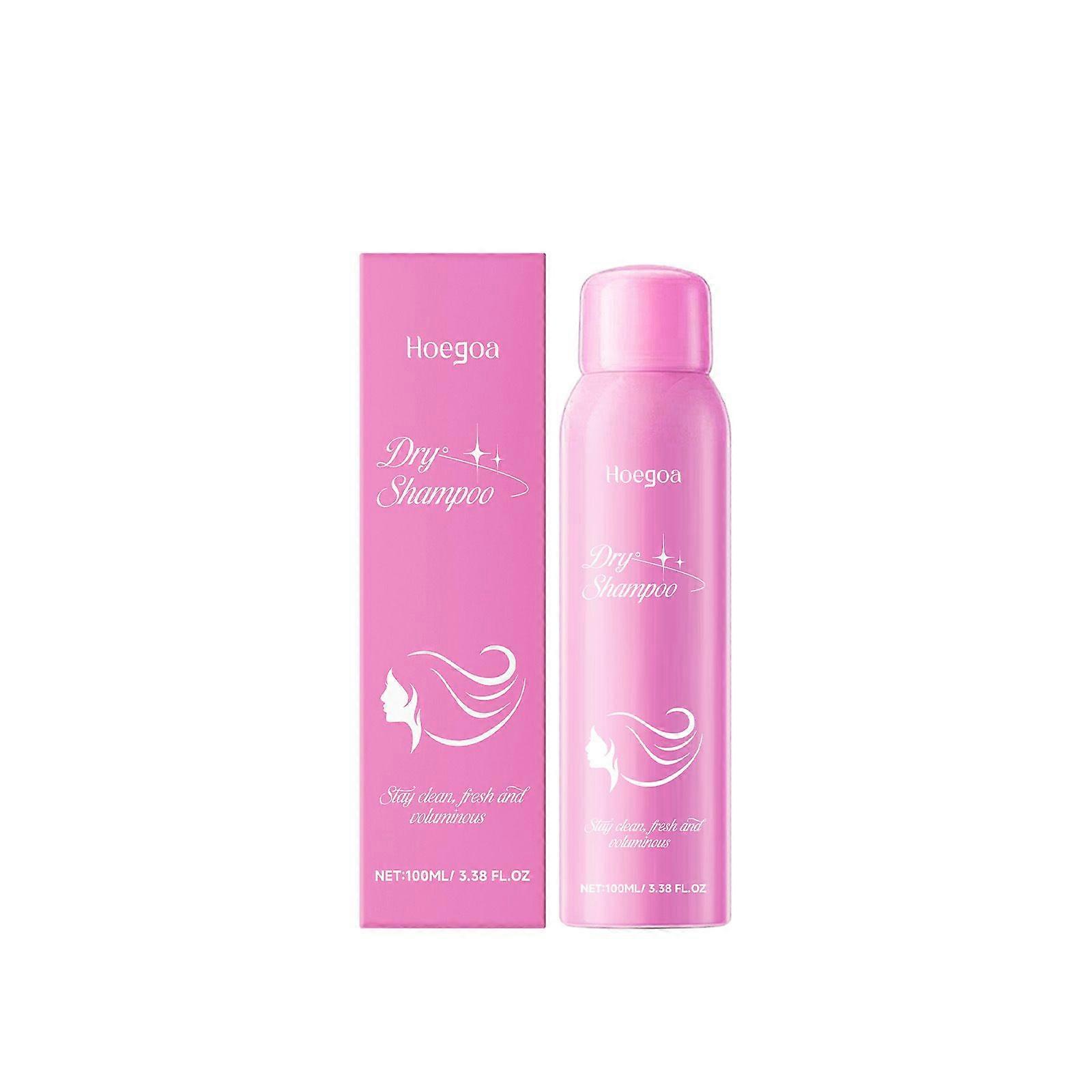 Hoegoa Cabelo Seco Spray Sem Lavagem Cabelo Preguiçoso Refrescante Alto Crânio Top Franja Óleo Cabeça Spray Estilo Fofo