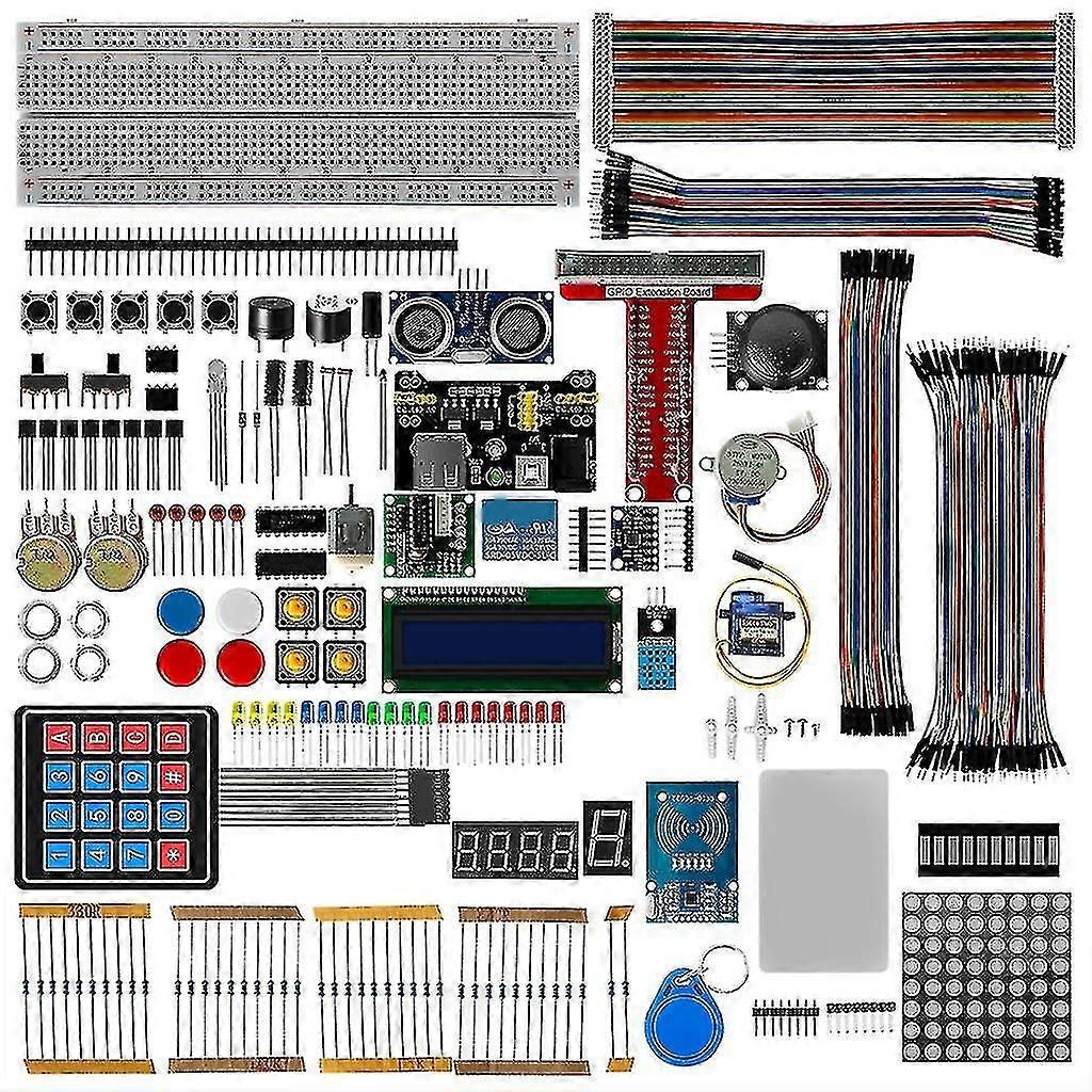 Super Starter Kit For Raspberry Pi , Lcd1602, Servo, Motor, C And Python Code