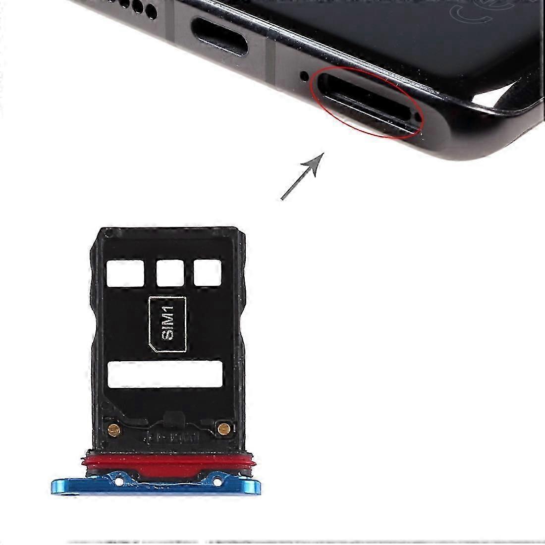 Replacement SIM Card Tray Holder for Huawei P30 Pro (Blue)