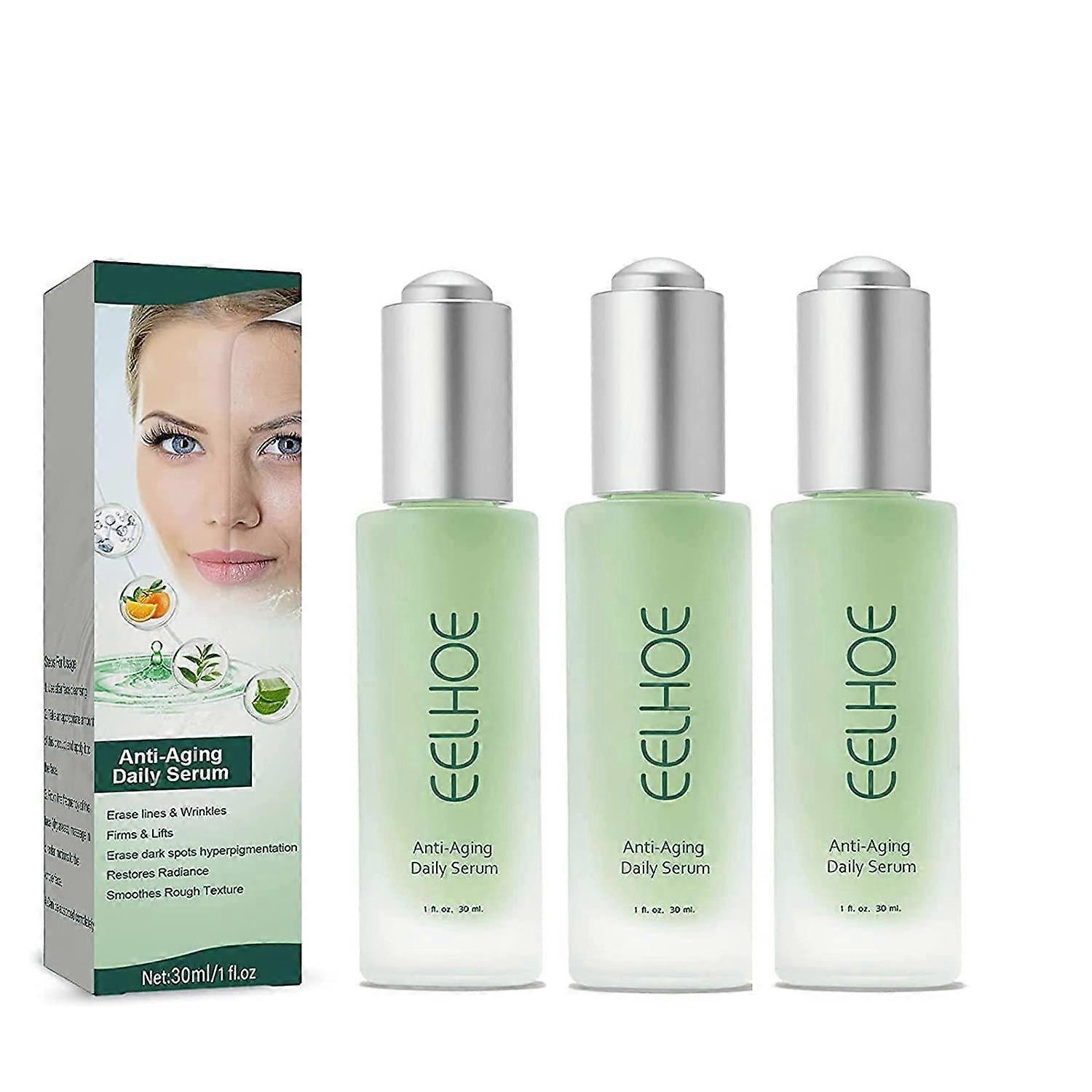 3 قطع مصل مضاد للشيخوخة من الكولاجين المتقدم ، جوهر طبيعي مضاد للتجاعيد ، مصل حمض الهيالورونيك ، يقلل من التجاعيد ، يخفف الخطوط الدقيقة ، يضيء التزلج