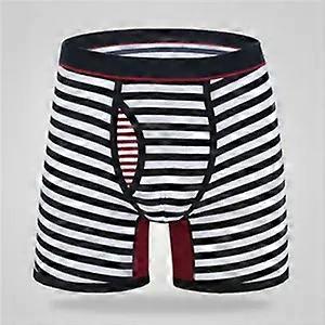2016 Divat férfi fehérnemű csíkos boxer rövidnadrág szexi hosszú lábú férfi boxer Ly125 méretekkel M-xxxl