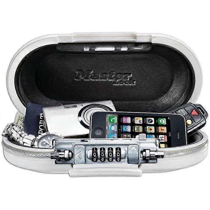 Mini Portable Safe - MASTER LOCK - 5900EURDWHT - With Cable - Combination - White
