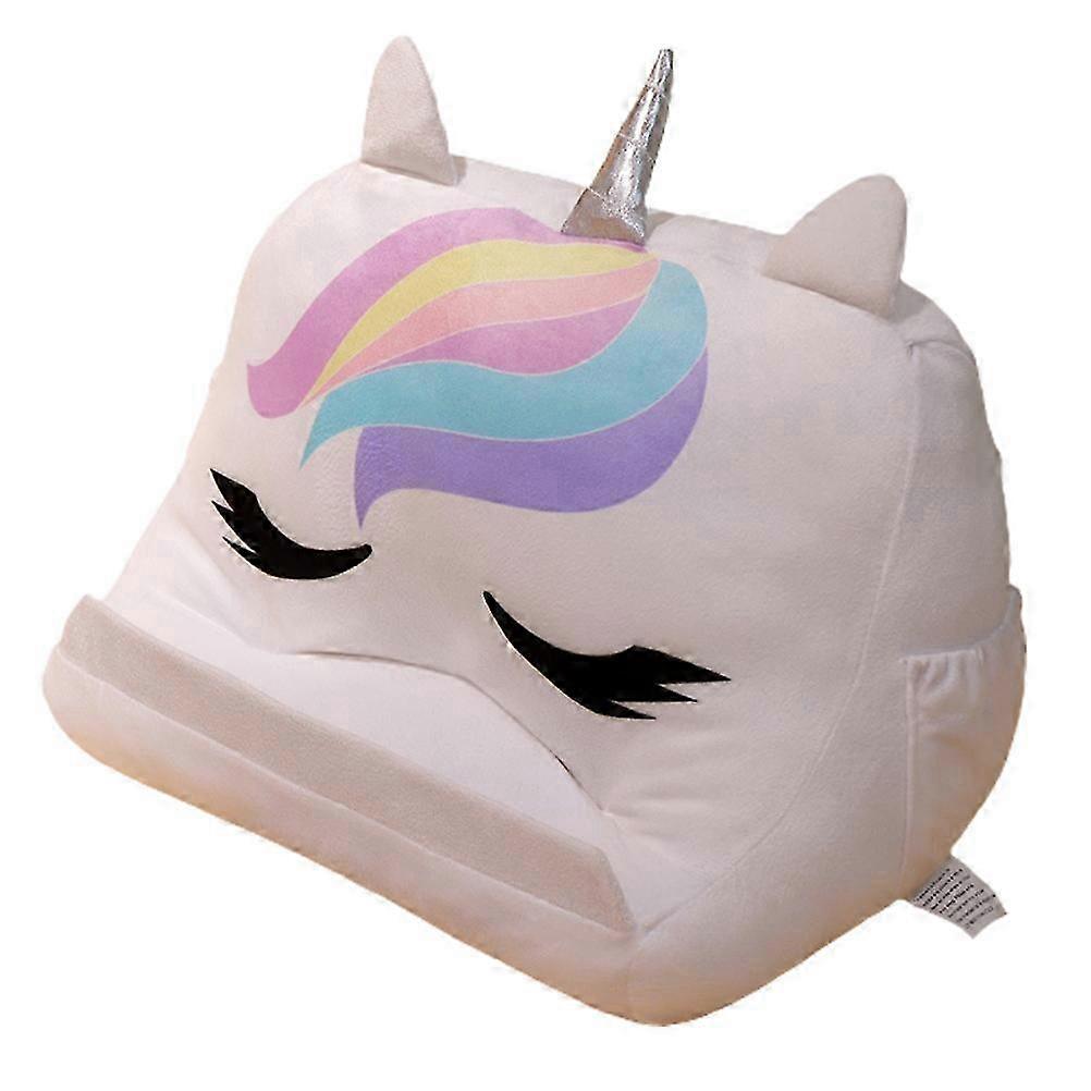 Tablet Stand Pillow Portable Triangle Tablet Holder Soft Plush Pillow Tablet Cushion Holder for Birthdays Holidays and Xmas Animal