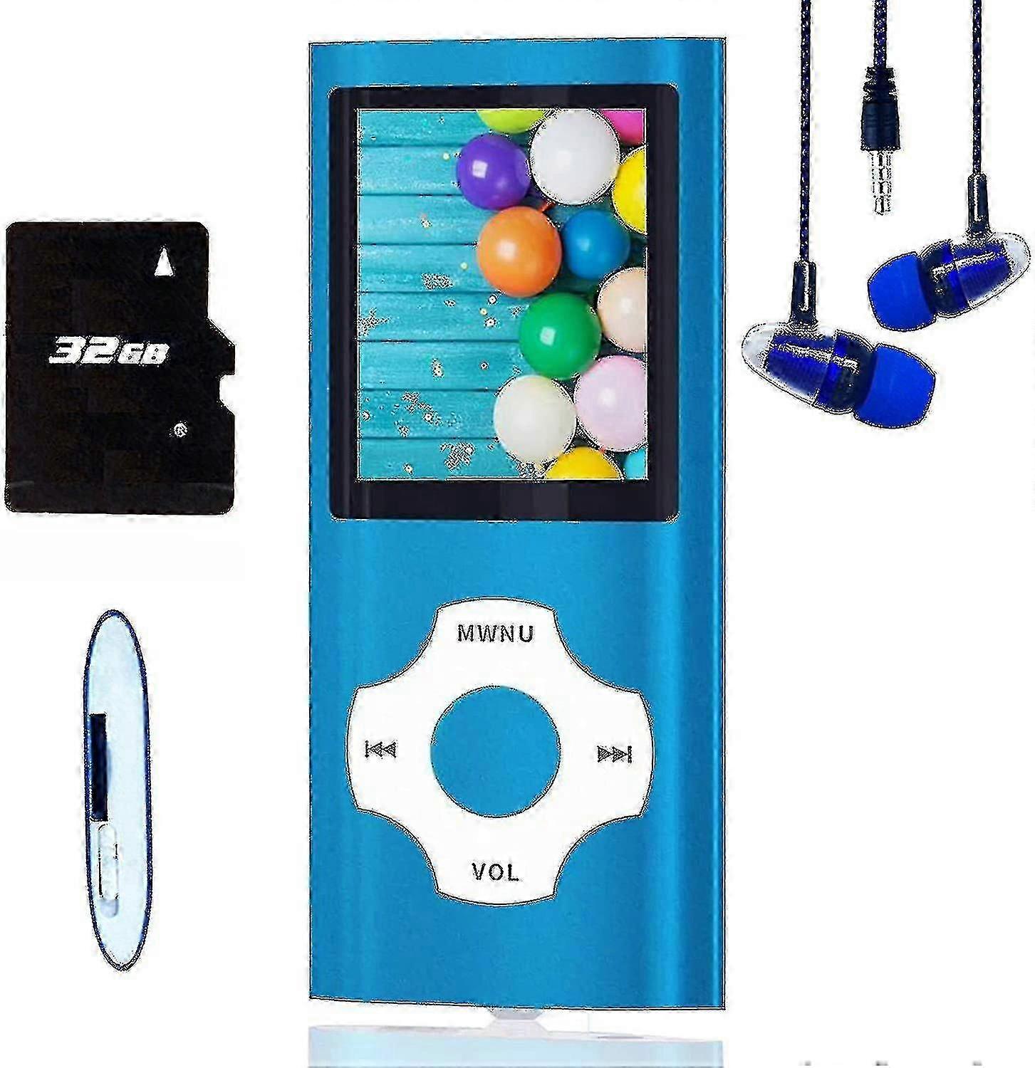 Lecteur MP3/MP4 numérique compact avec écran LCD, écran 1,82 et mémoire extensible (carte SD 16 Go/32 Go/64 Go)