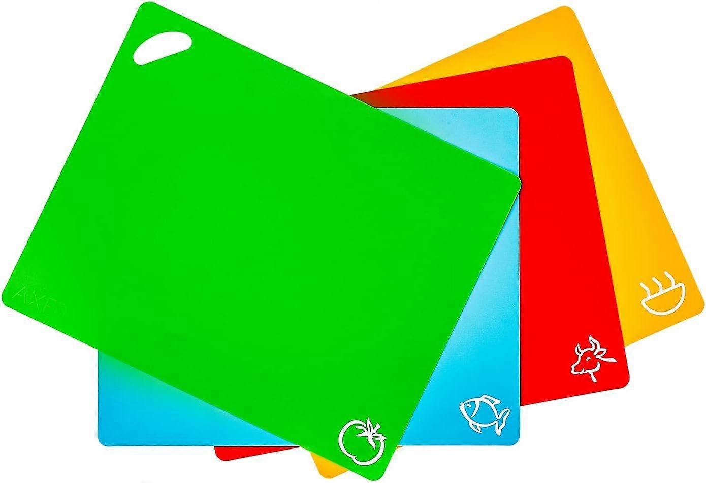 pcs Color Coded Plastic Cutting Boards - Large - BPA Free - Expandable Cutting Board Set