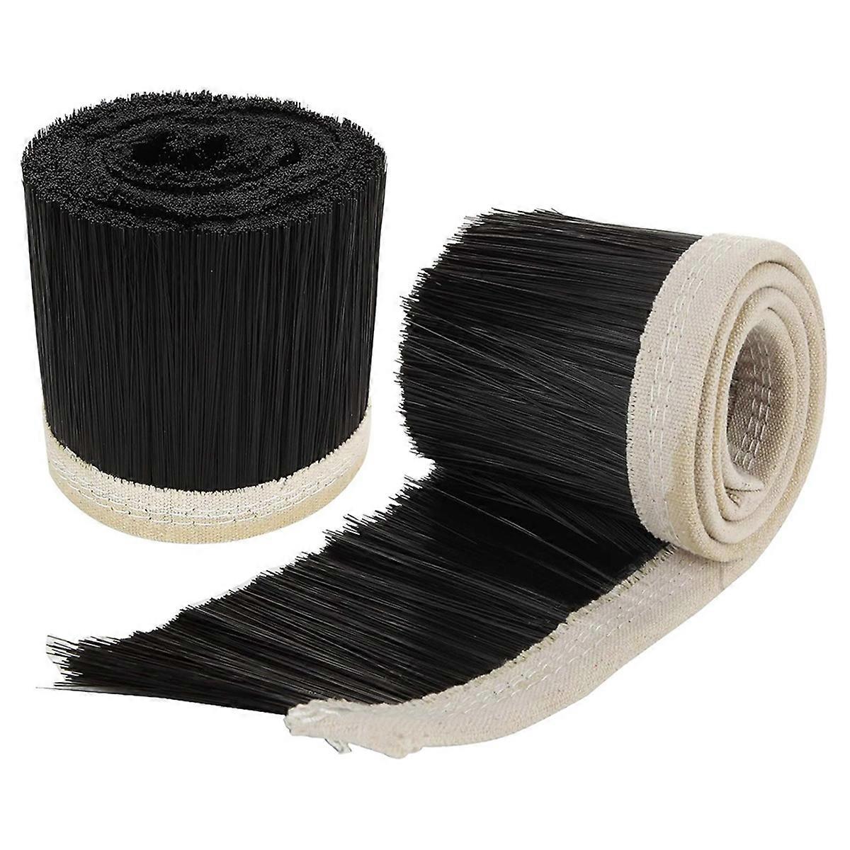 2 PCS 70mm Dust Shoe Brush,1M Length CNC Vacuum Brush,Vacuum Cleaner Engraving Machine Dust Cover for CNC Router Spindle
