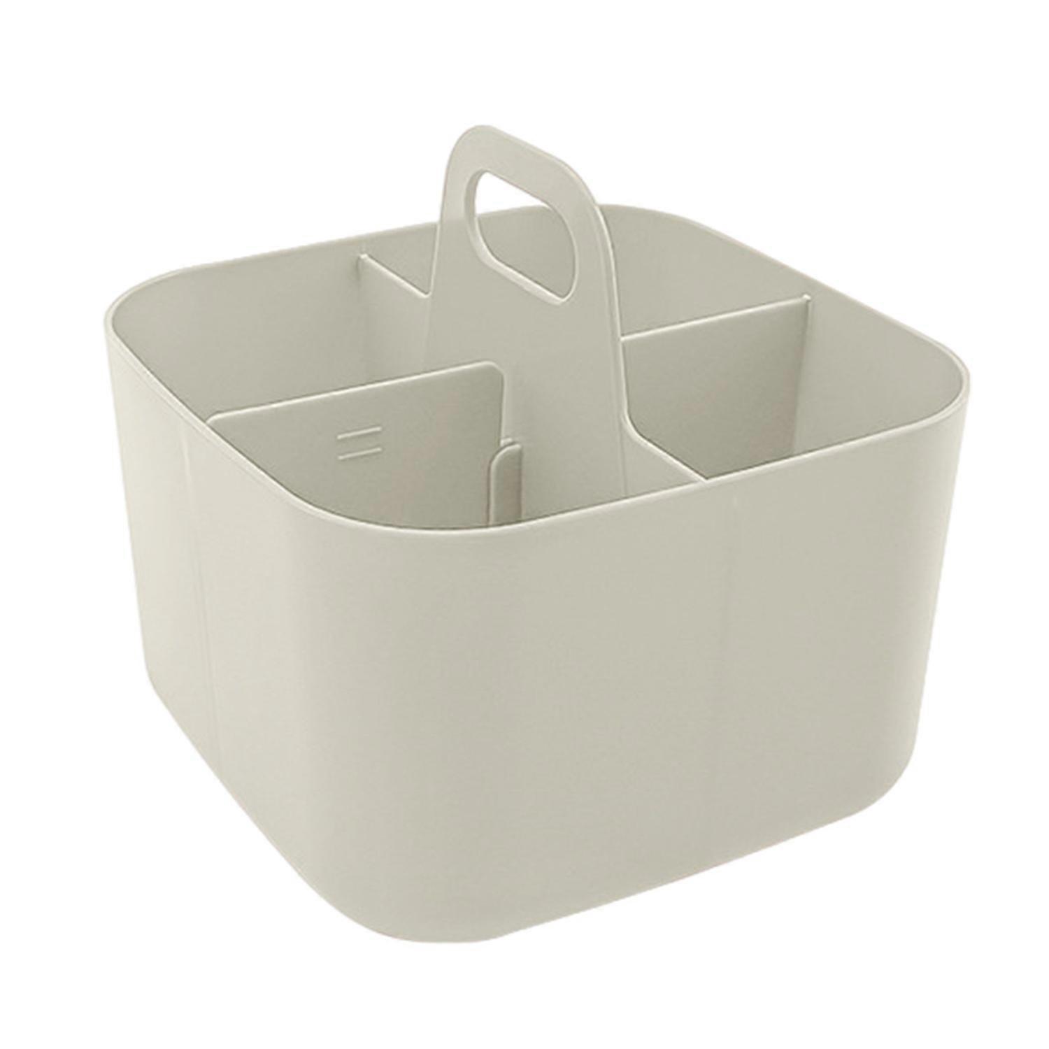 Stackable Desk Organizer Storage Box with Handle Large Capacity Multiple Compartments Pencil Holder