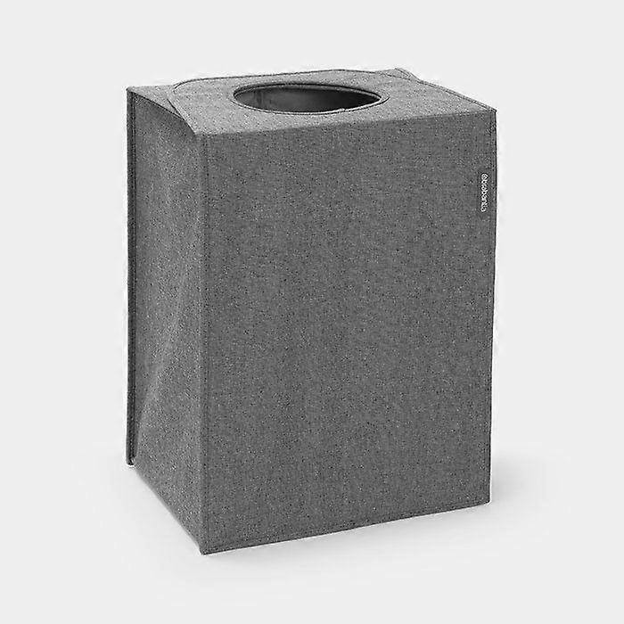 Brabantia 120381 Rectangular Laundry Bag - 55 L - Black - Quick Drop Opening and Foldable Handles