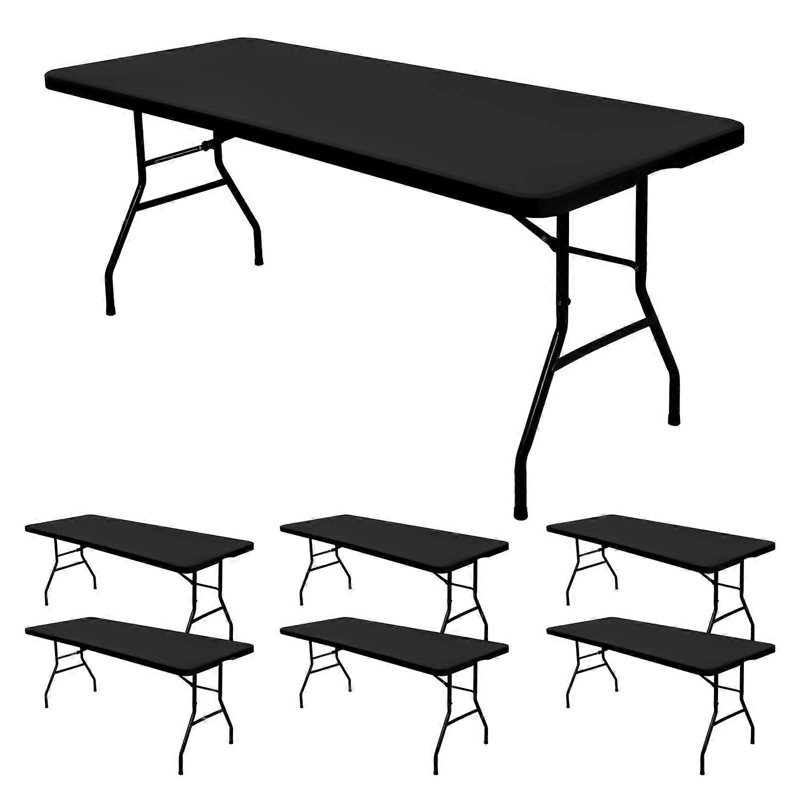 Package flexible fabric table top cover, 6 'tables, spandex tablecloths washable elastic