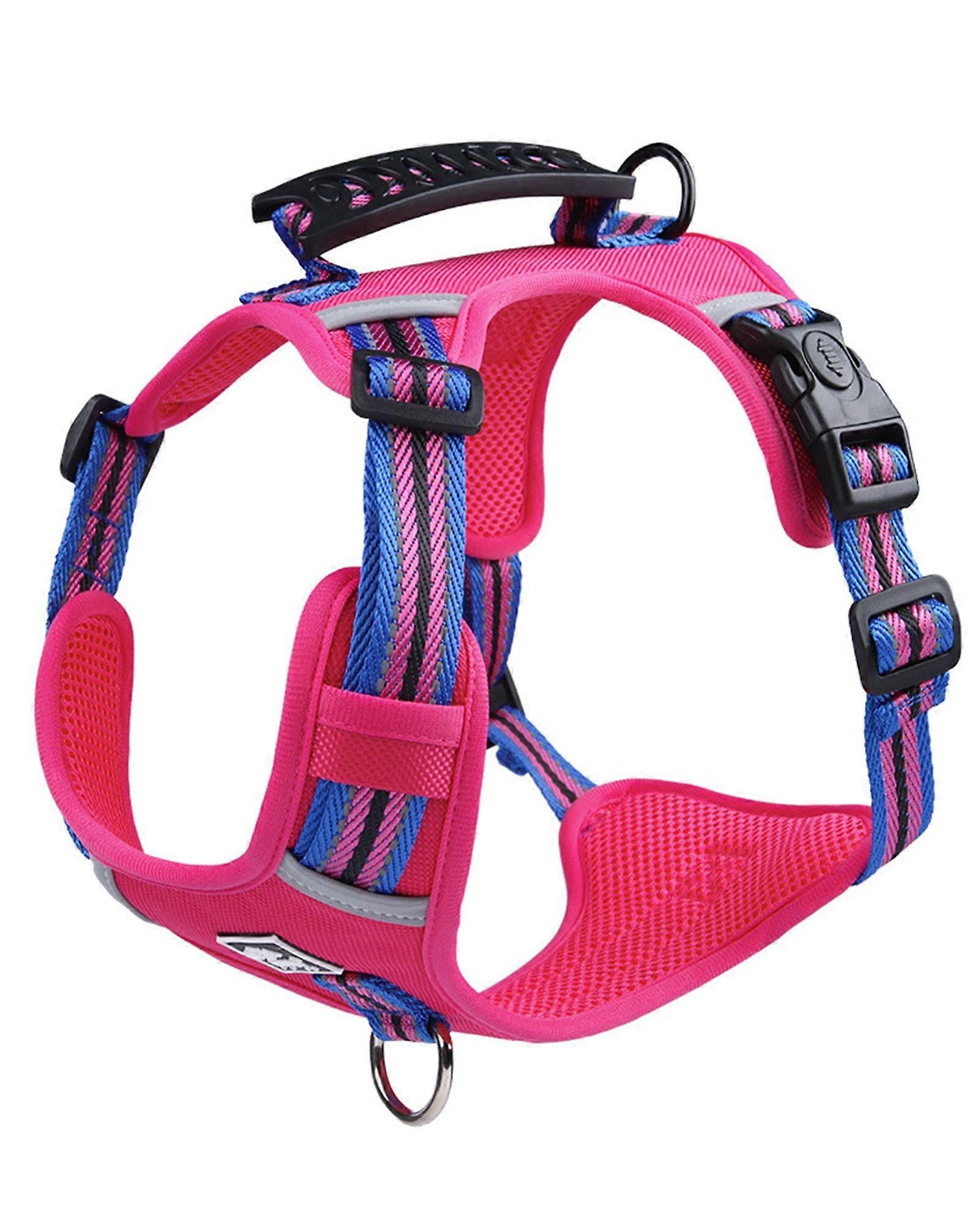 Reflective Adjustable Dog Harness Easy Walk Harness Puppy Safety Buckle Size M